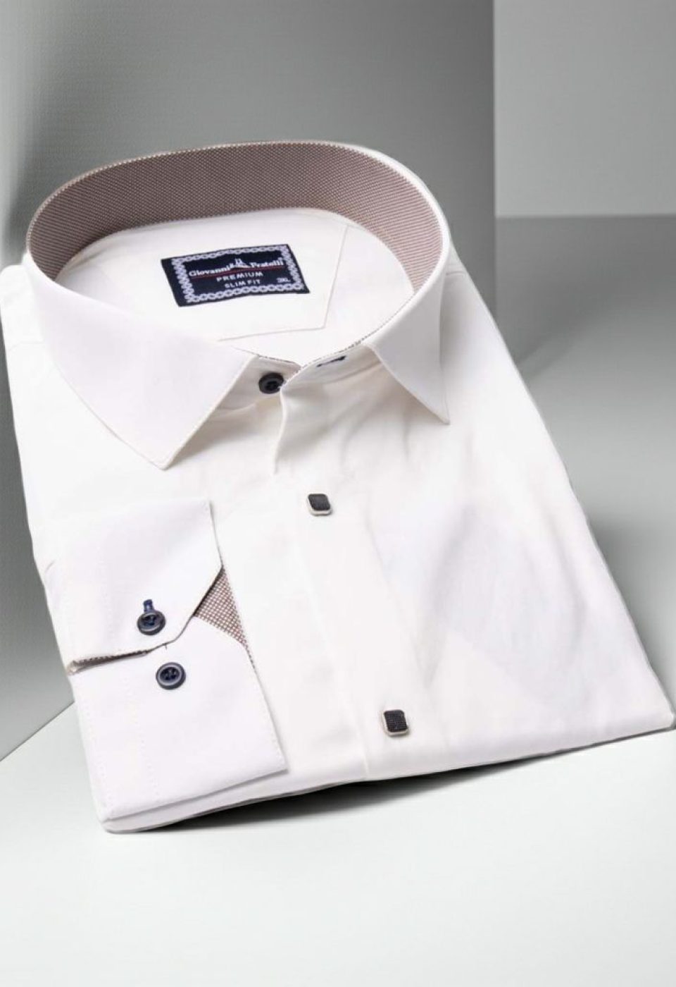 Büyük Beden Slim Fit Uzun Kol Düz Renk Saten Erkek Gömlek 4GMK313037014