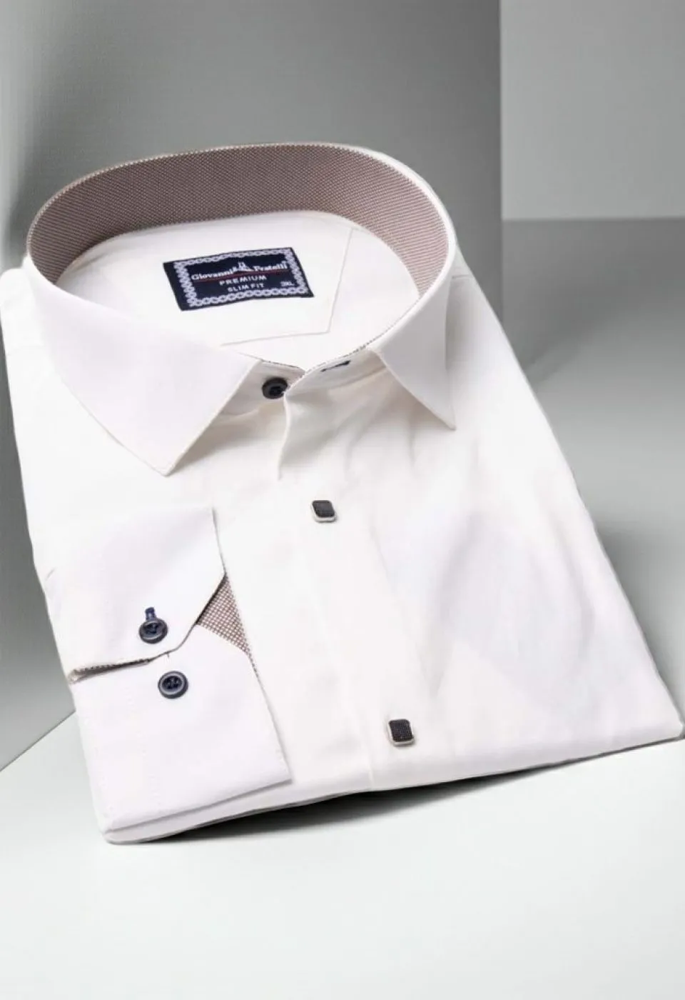 Büyük Beden Slim Fit Uzun Kol Düz Renk Saten Erkek Gömlek 4GMK313037014