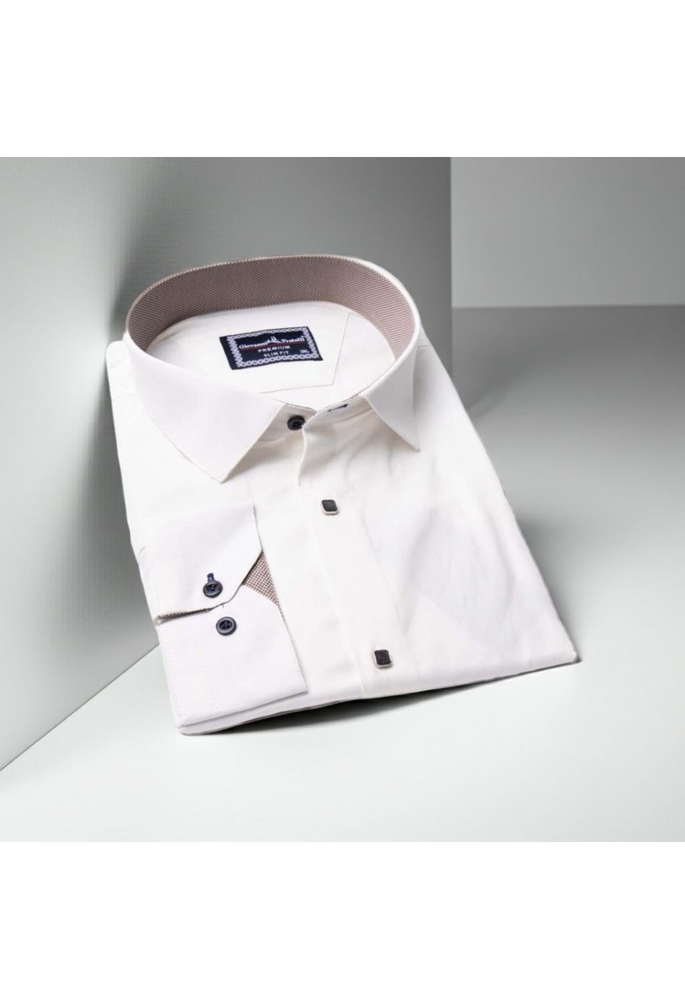 3037 BT CR SATIN 014 Büyük Beden Slim Fit Uzun Kol Düz Renk Saten Erkek Gömlek 4GMK313037014 - Giovanni Fratelli