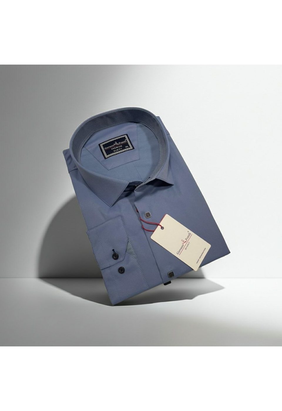 3037 BT CR SATIN 018 Büyük Beden Slim Fit Uzun Kol Düz Renk Saten Erkek Gömlek 4GMK313037018 - Giovanni Fratelli