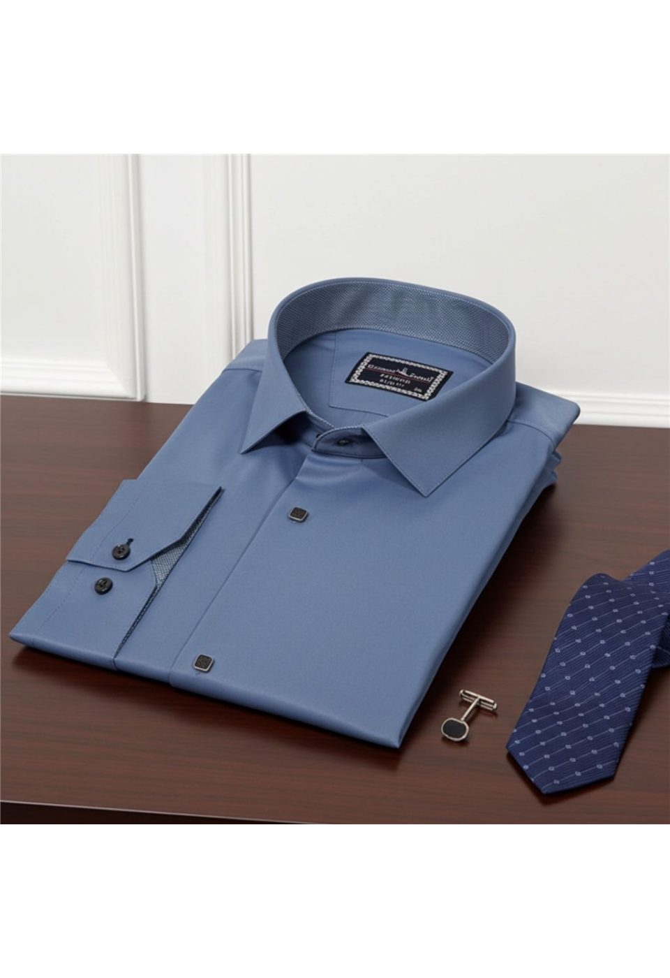 3037 BT CR SATIN 018 Büyük Beden Slim Fit Uzun Kol Düz Renk Saten Erkek Gömlek 4GMK313037018 - Giovanni Fratelli