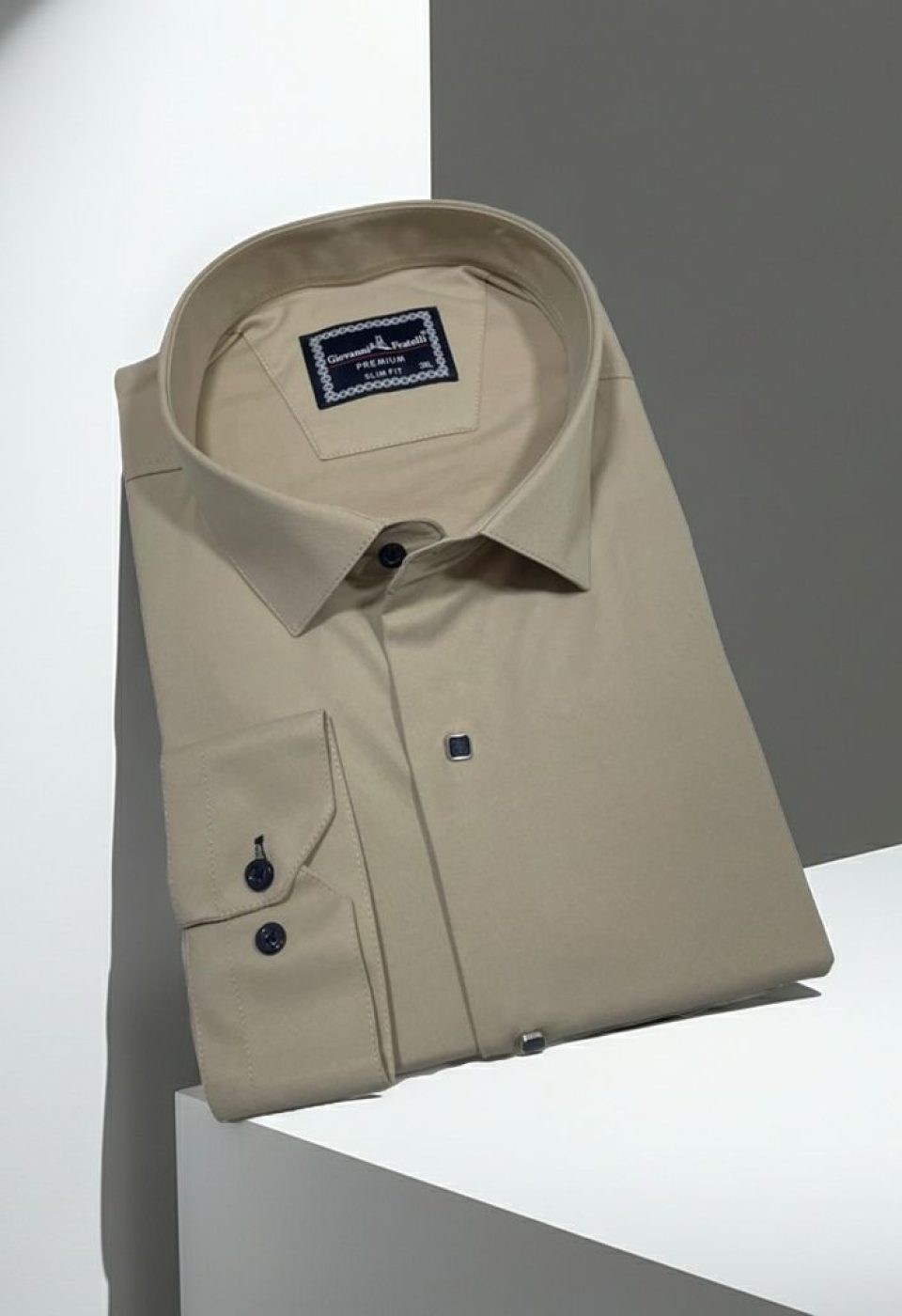 Büyük Beden Slim Fit Uzun Kol Düz Renk Saten Erkek Gömlek 4GMK313037022 Büyük Beden Slim Fit Uzun Kol Düz Renk Saten Erkek Gömlek 4GMK313037022