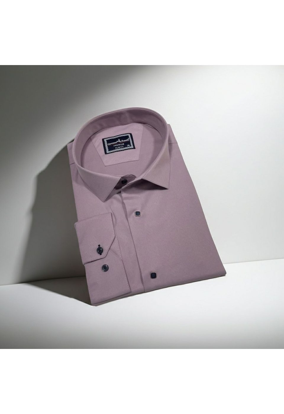 3037 BT CR SATIN 023 Büyük Beden Slim Fit Uzun Kol Düz Renk Saten Erkek Gömlek 4GMK313037023 - Giovanni Fratelli