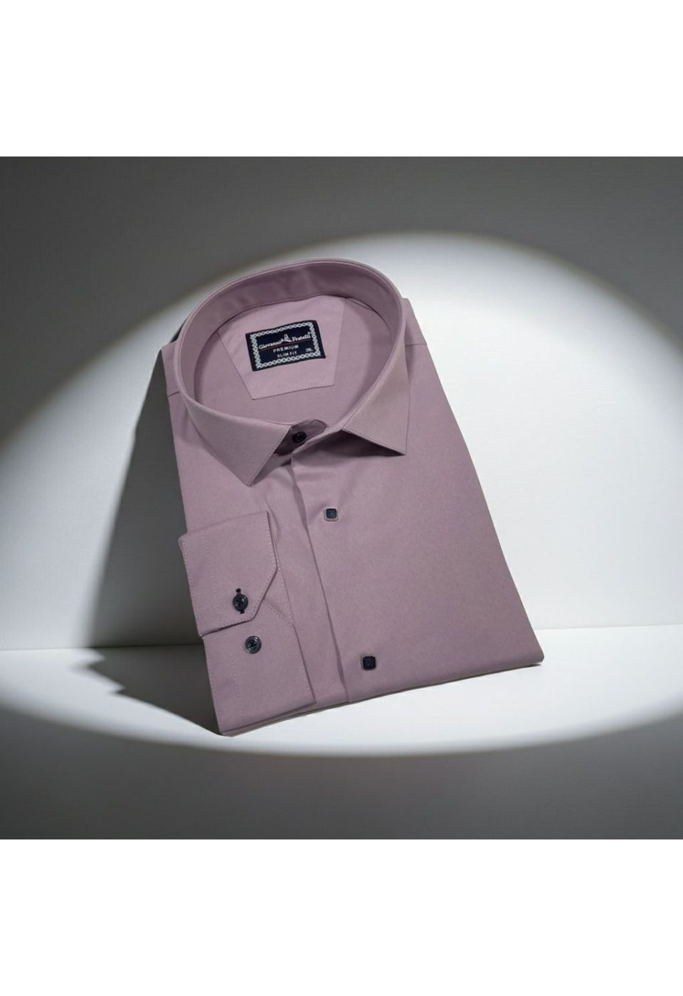 3037 BT CR SATIN 023 Büyük Beden Slim Fit Uzun Kol Düz Renk Saten Erkek Gömlek 4GMK313037023 - Giovanni Fratelli