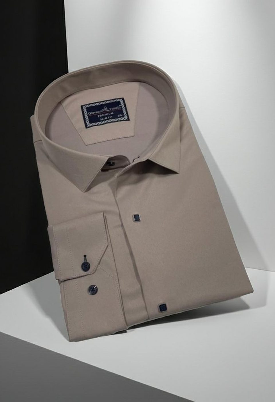 Büyük Beden Slim Fit Uzun Kol Düz Renk Saten Erkek Gömlek 4GMK313037024 Büyük Beden Slim Fit Uzun Kol Düz Renk Saten Erkek Gömlek 4GMK313037024