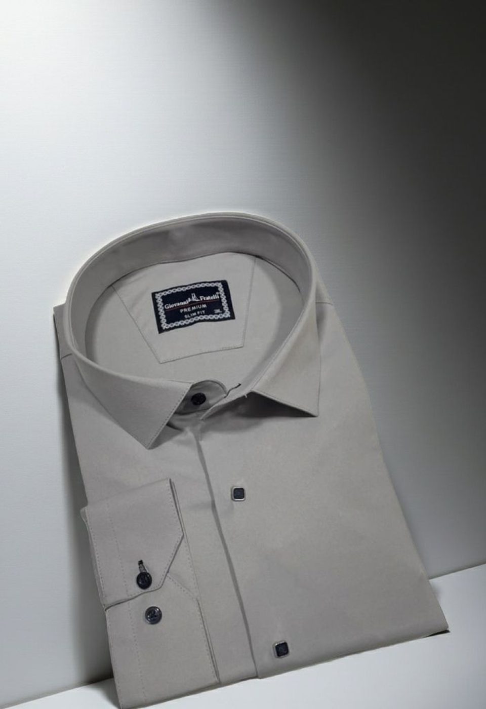 Büyük Beden Slim Fit Uzun Kol Düz Renk Saten Erkek Gömlek 4GMK313037026