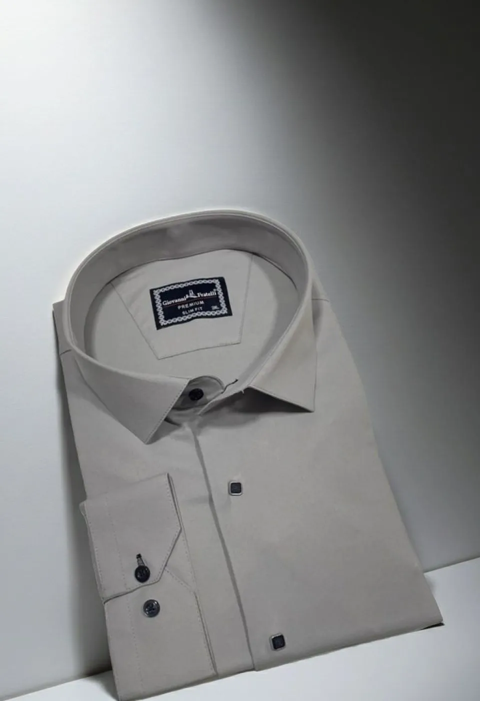 Büyük Beden Slim Fit Uzun Kol Düz Renk Saten Erkek Gömlek 4GMK313037026