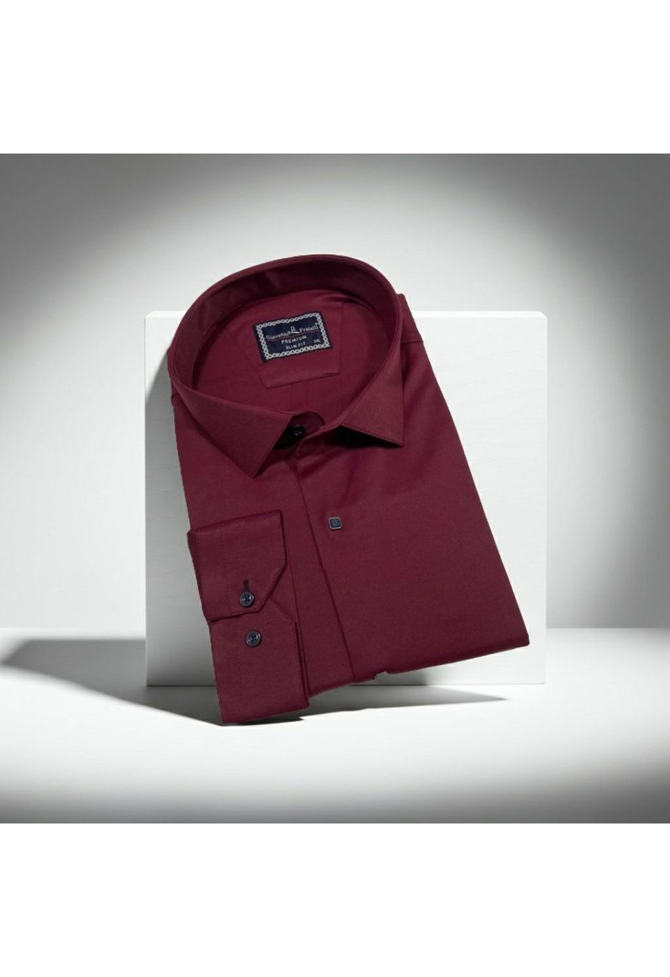 3037 BT CR SATIN 027 Büyük Beden Slim Fit Uzun Kol Düz Renk Saten Erkek Gömlek 4GMK313037027 - Giovanni Fratelli