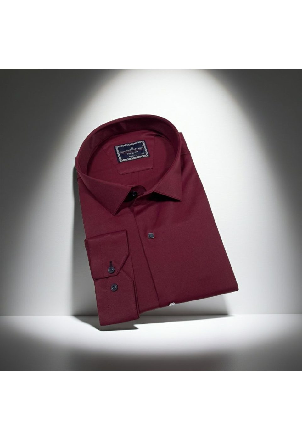 3037 BT CR SATIN 027 Büyük Beden Slim Fit Uzun Kol Düz Renk Saten Erkek Gömlek 4GMK313037027 - Giovanni Fratelli