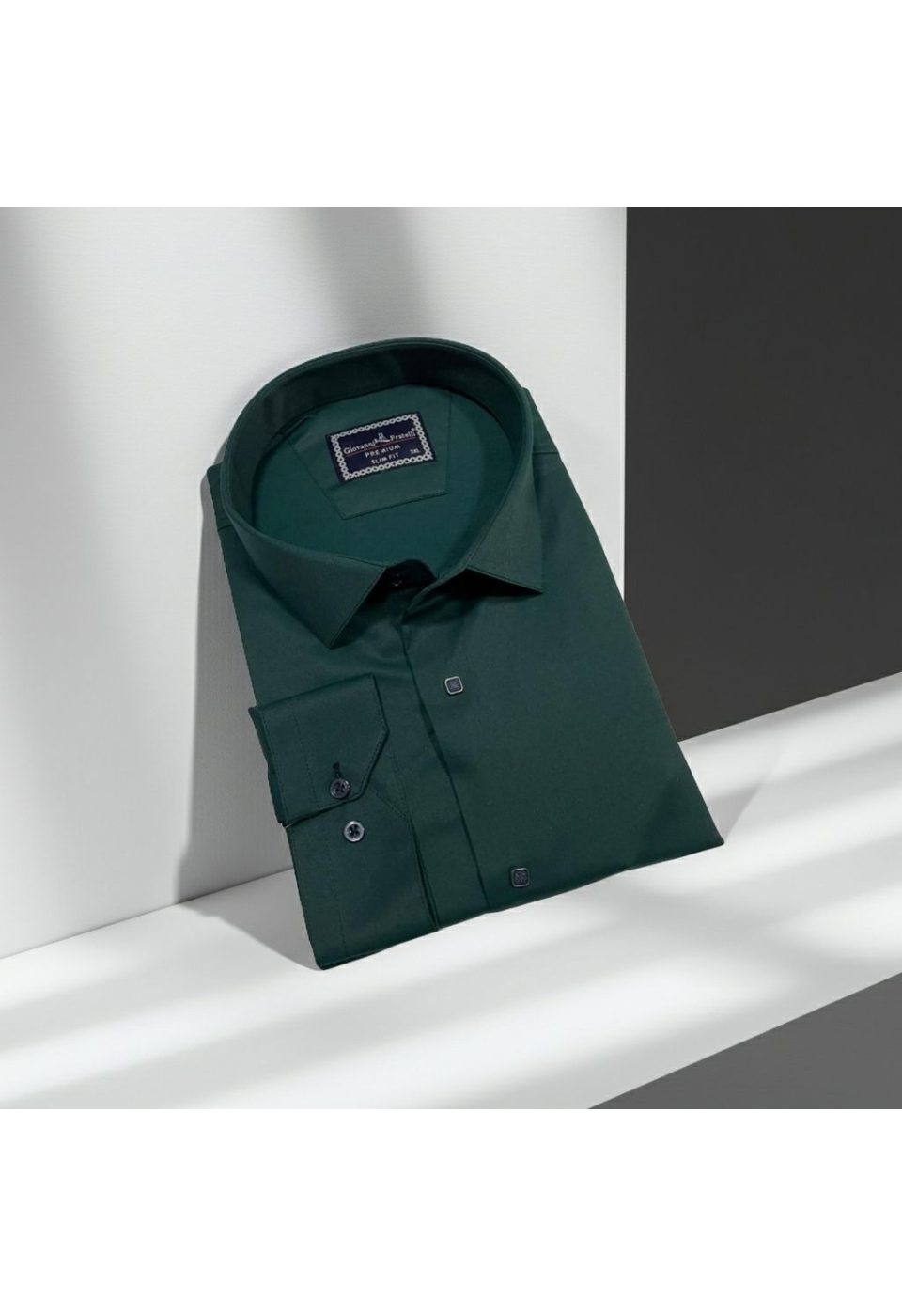 3037 BT CR SATIN 029 Büyük Beden Slim Fit Uzun Kol Düz Renk Saten Erkek Gömlek 4GMK313037029 - Giovanni Fratelli