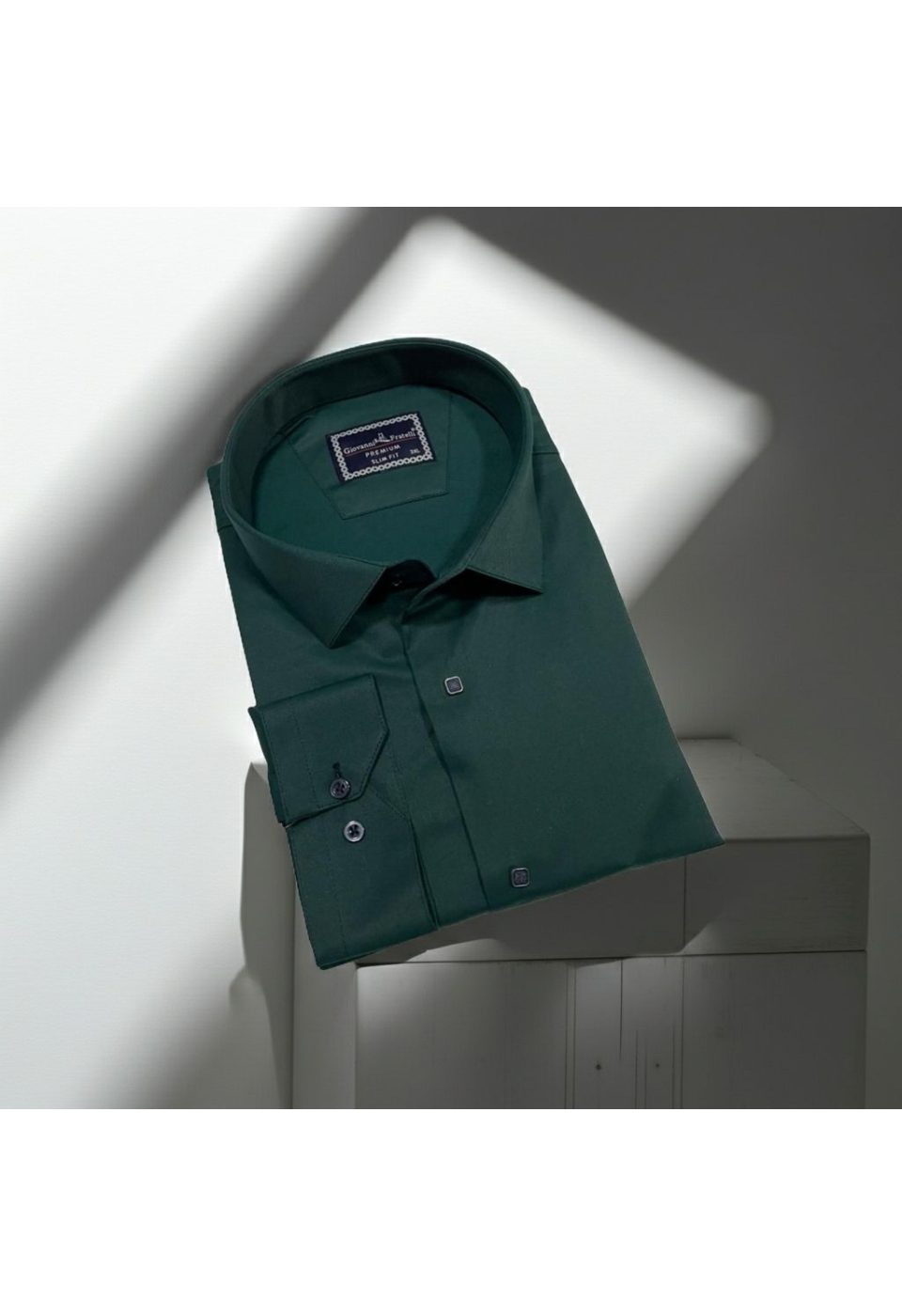 3037 BT CR SATIN 029 Büyük Beden Slim Fit Uzun Kol Düz Renk Saten Erkek Gömlek 4GMK313037029 - Giovanni Fratelli