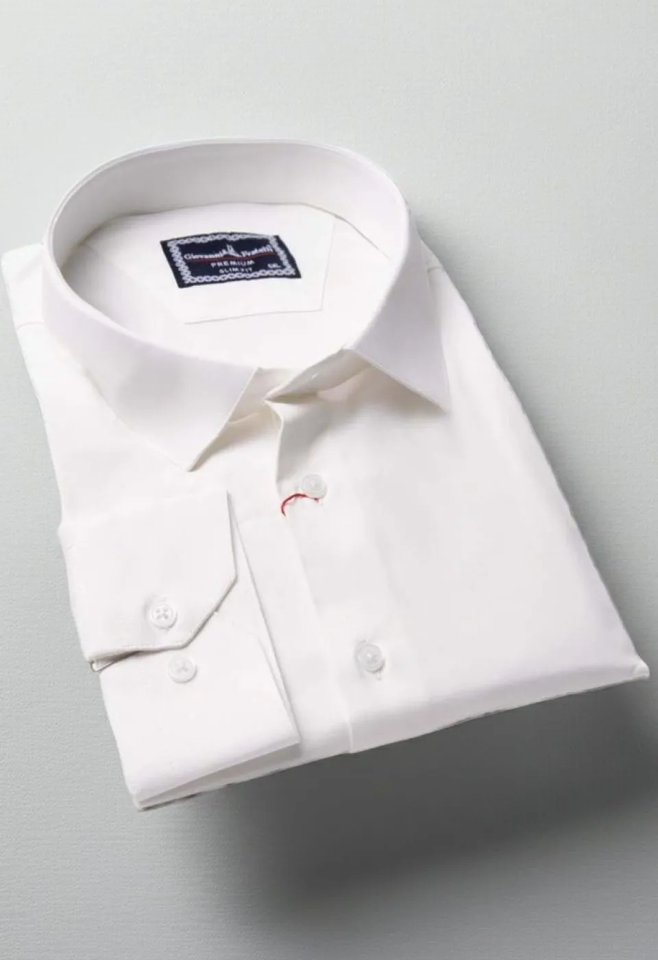 Büyük Beden Slim Fit Uzun Kol Düz Renk Saten Erkek Gömlek 4GMK313039002 - Giovanni Fratelli