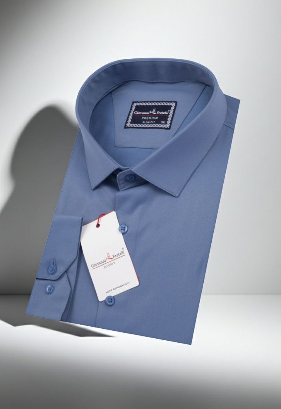 Büyük Beden Slim Fit Uzun Kol Düz Renk Saten Erkek Gömlek 4GMK313039005