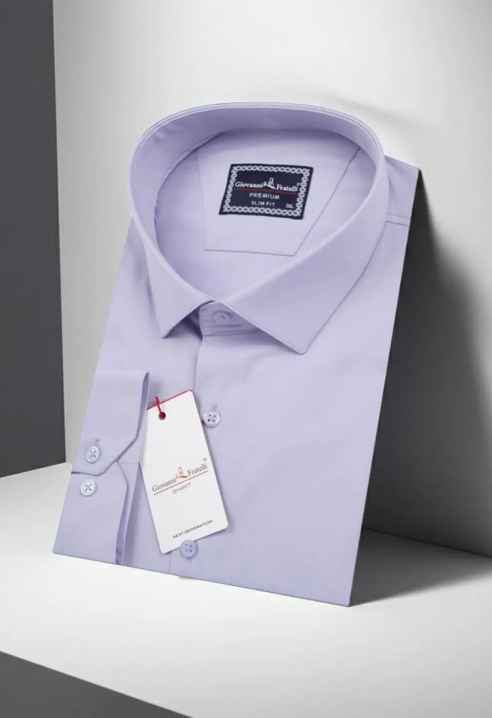 Büyük Beden Slim Fit Uzun Kol Düz Renk Saten Erkek Gömlek 4GMK313039007