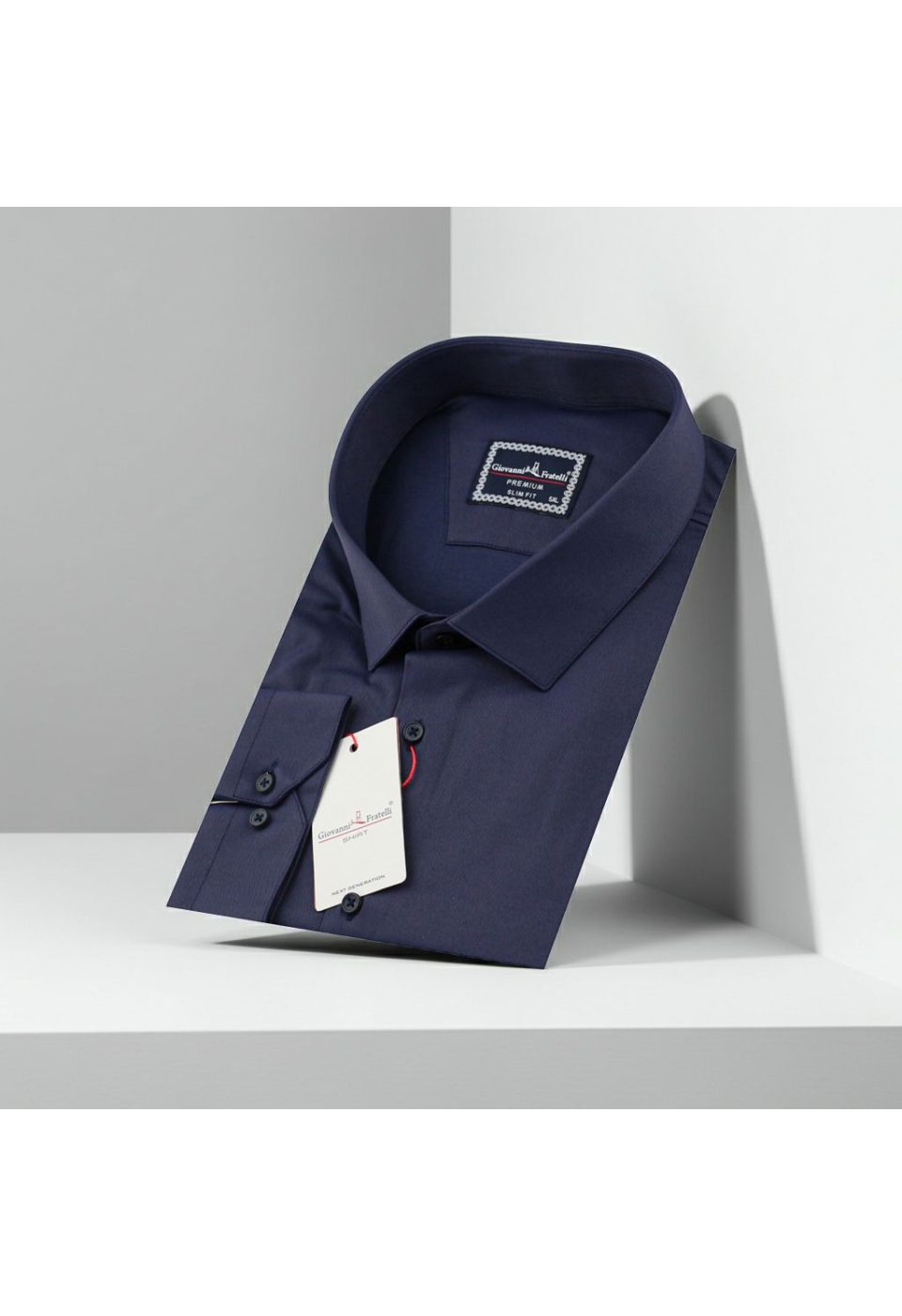 Büyük Beden Slim Fit Uzun Kol Düz Renk Saten Erkek Gömlek 4GMK313039008 - Giovanni Fratelli