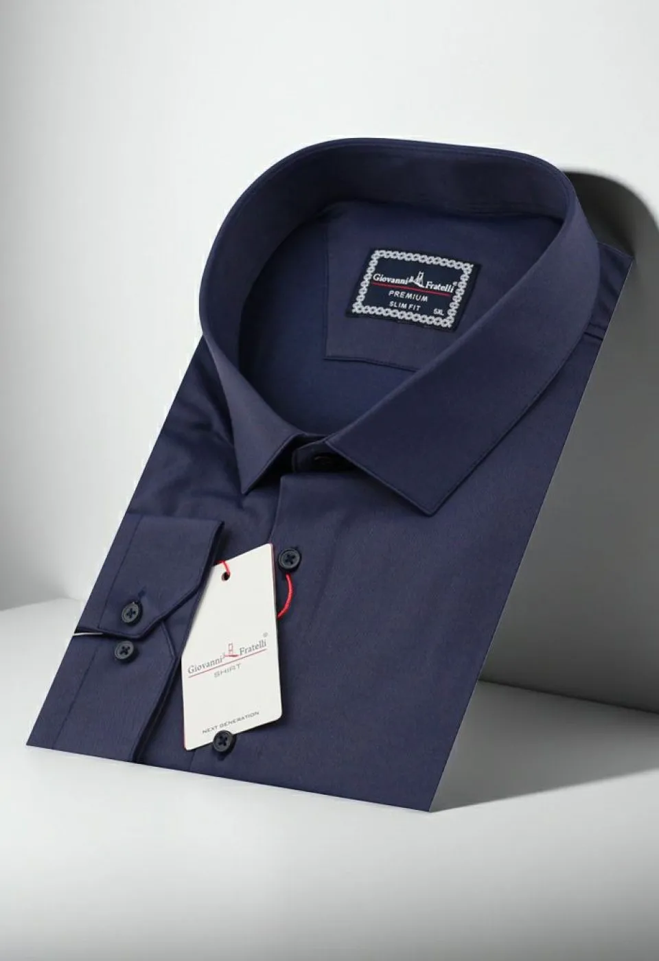 Büyük Beden Slim Fit Uzun Kol Düz Renk Saten Erkek Gömlek 4GMK313039008
