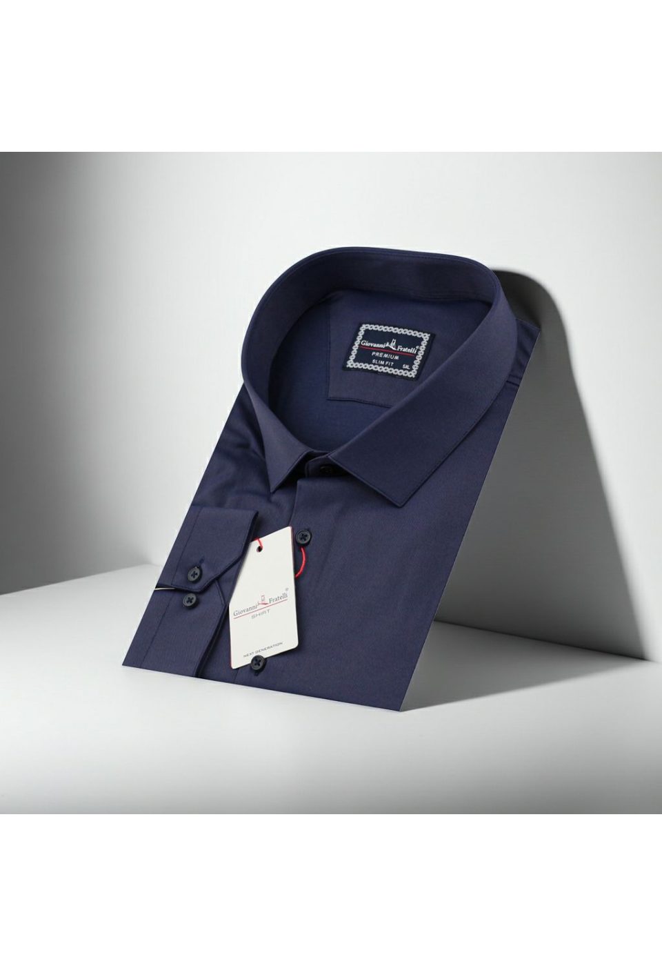 Büyük Beden Slim Fit Uzun Kol Düz Renk Saten Erkek Gömlek 4GMK313039008 - Giovanni Fratelli