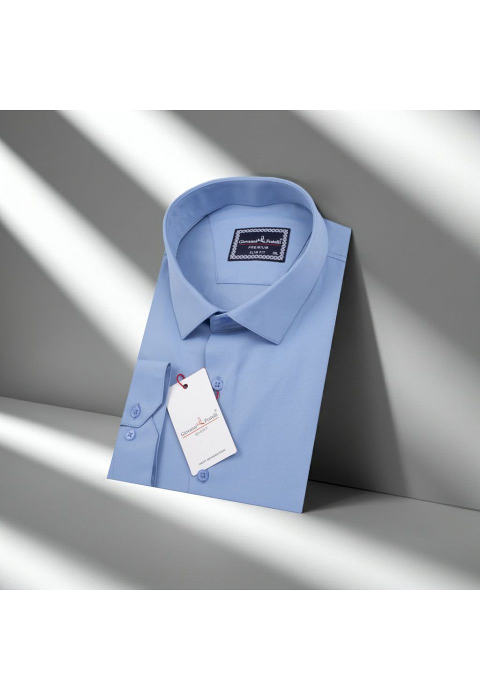 Büyük Beden Slim Fit Uzun Kol Düz Renk Saten Erkek Gömlek 4GMK313039009 - Giovanni Fratelli