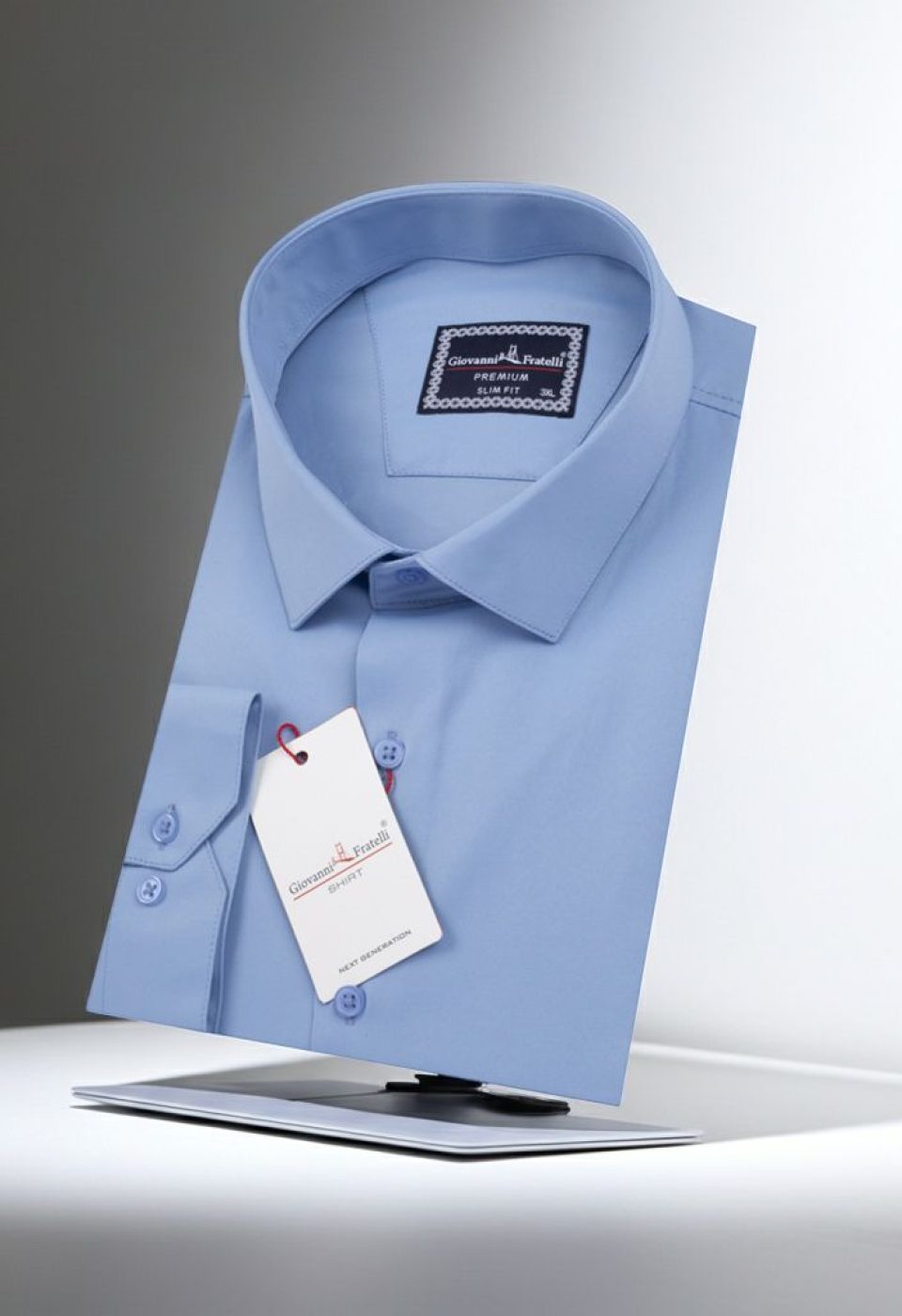 Büyük Beden Slim Fit Uzun Kol Düz Renk Saten Erkek Gömlek 4GMK313039009
