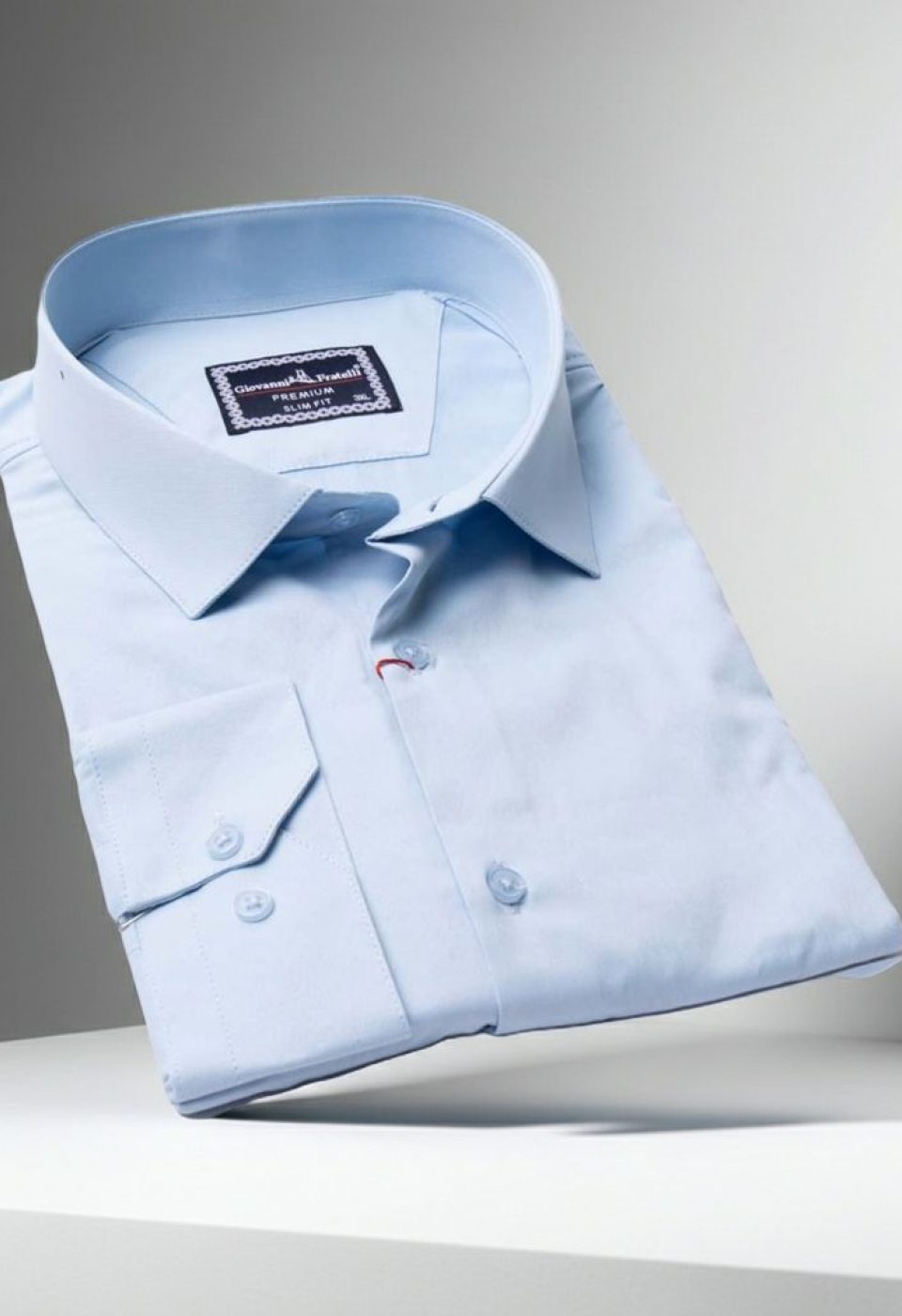 Büyük Beden Slim Fit Uzun Kol Düz Renk Saten Erkek Gömlek 4GMK313039010