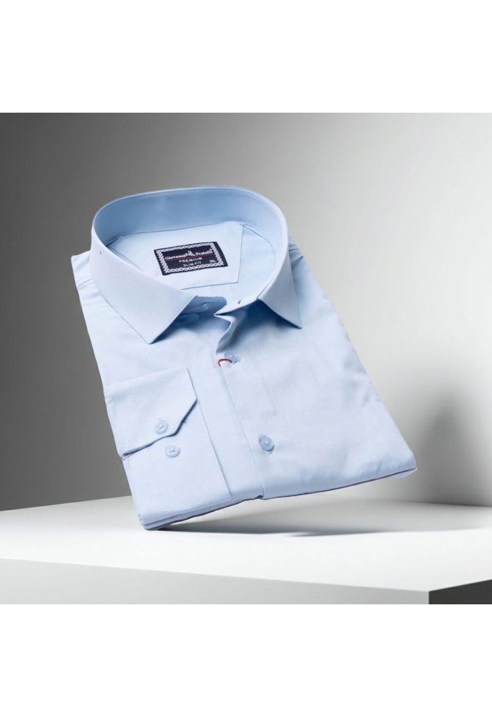 3039 BT CR SATIN 010 Büyük Beden Slim Fit Uzun Kol Düz Renk Saten Erkek Gömlek 4GMK313039010 - Giovanni Fratelli