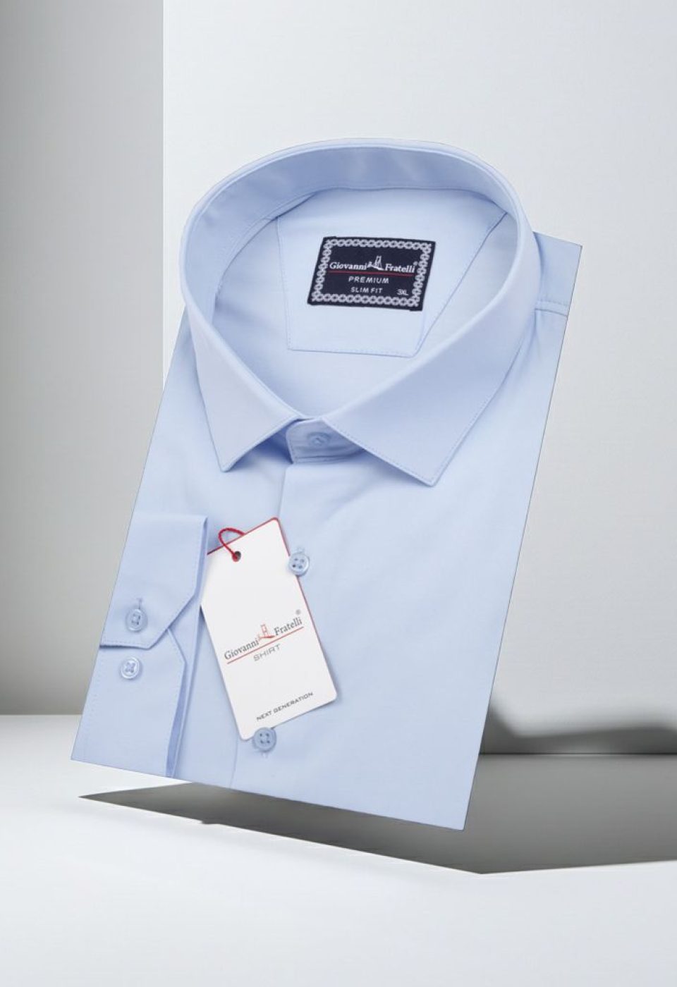 Büyük Beden Slim Fit Uzun Kol Düz Renk Saten Erkek Gömlek 4GMK313039011