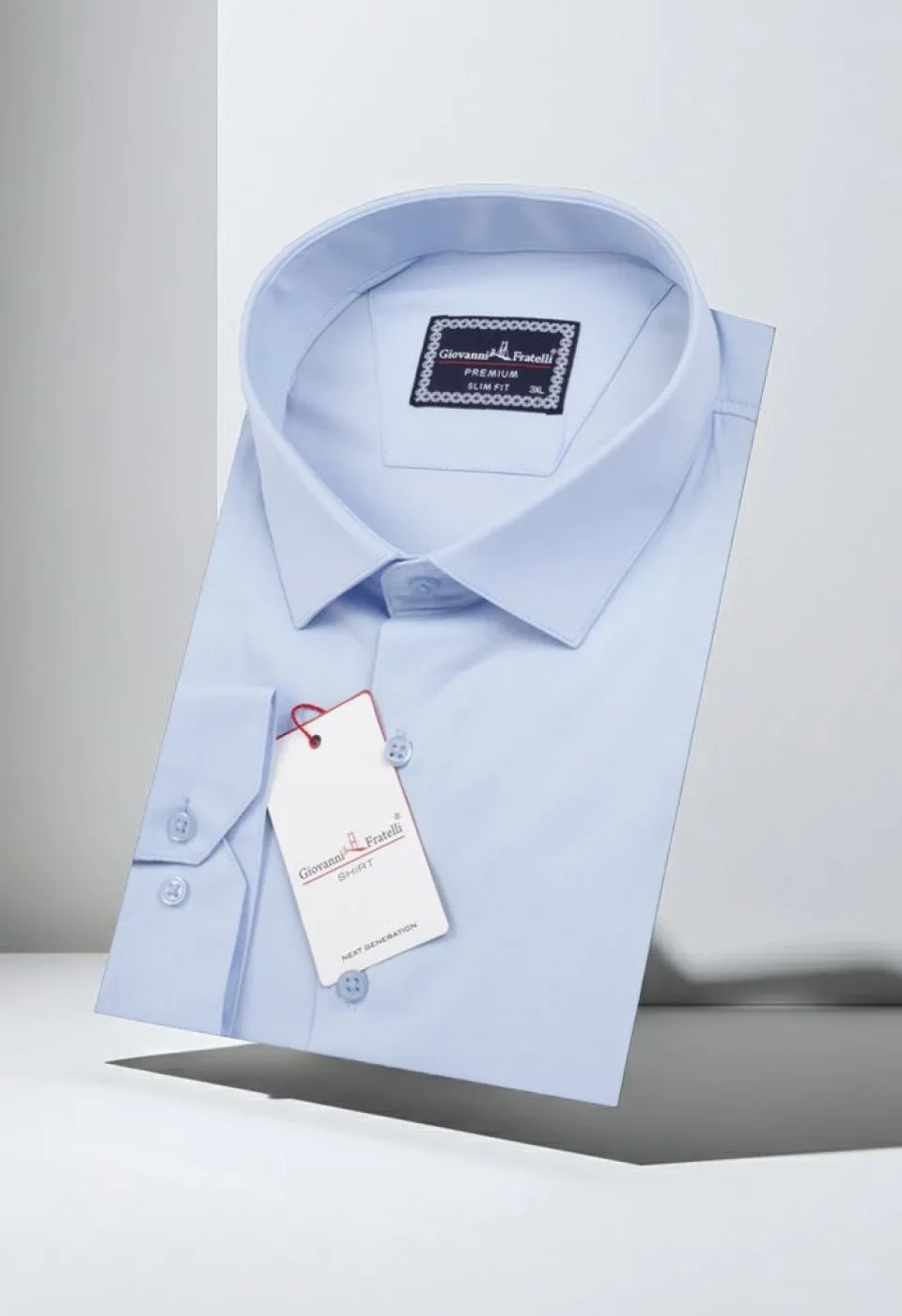 Büyük Beden Slim Fit Uzun Kol Düz Renk Saten Erkek Gömlek 4GMK313039011