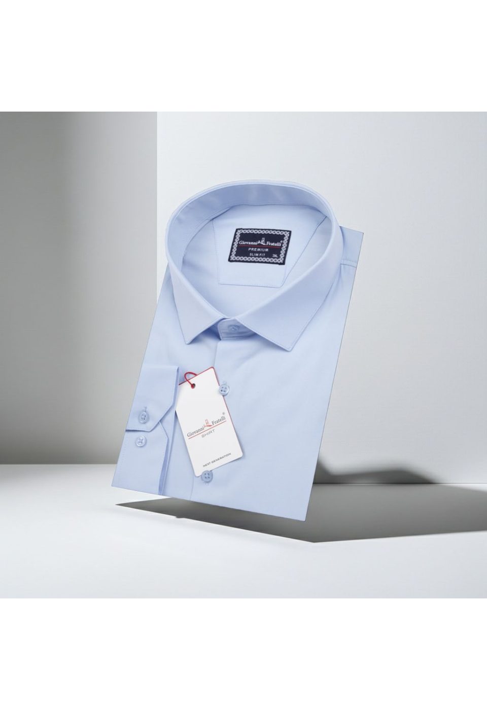 Büyük Beden Slim Fit Uzun Kol Düz Renk Saten Erkek Gömlek 4GMK313039011 - Giovanni Fratelli