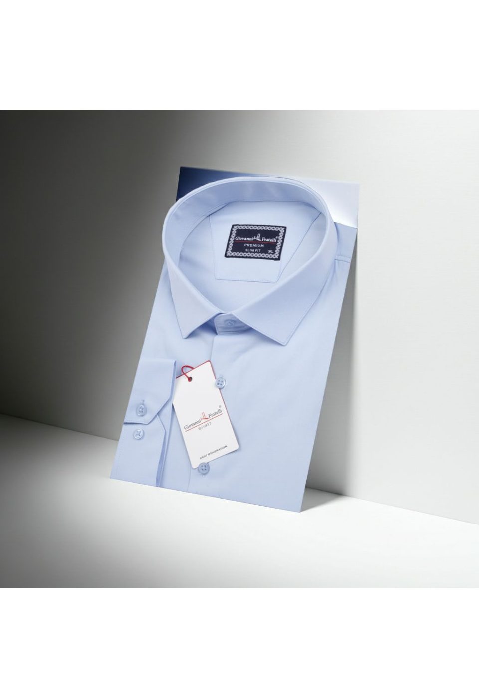 Büyük Beden Slim Fit Uzun Kol Düz Renk Saten Erkek Gömlek 4GMK313039011 - Giovanni Fratelli