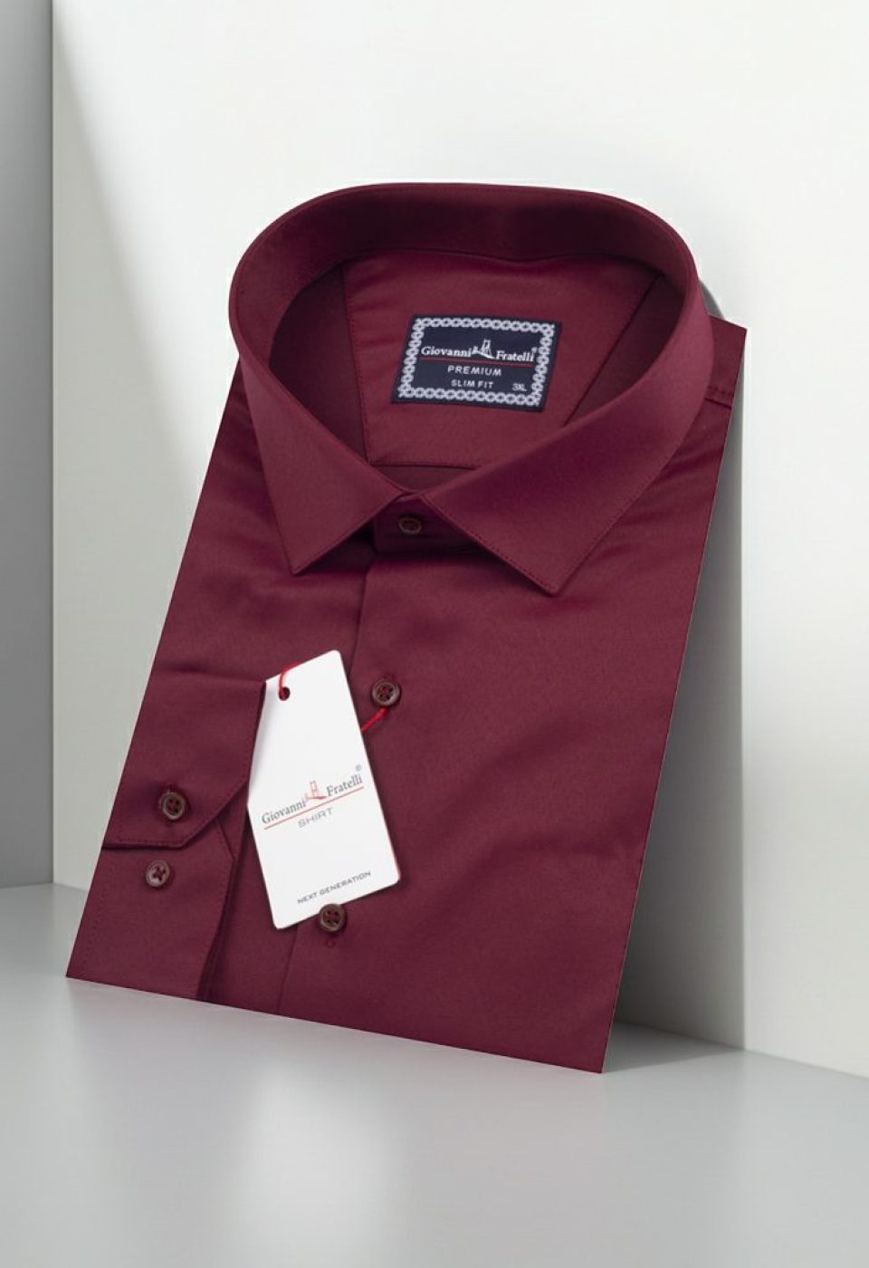 Büyük Beden Slim Fit Uzun Kol Düz Renk Saten Erkek Gömlek 4GMK313039012