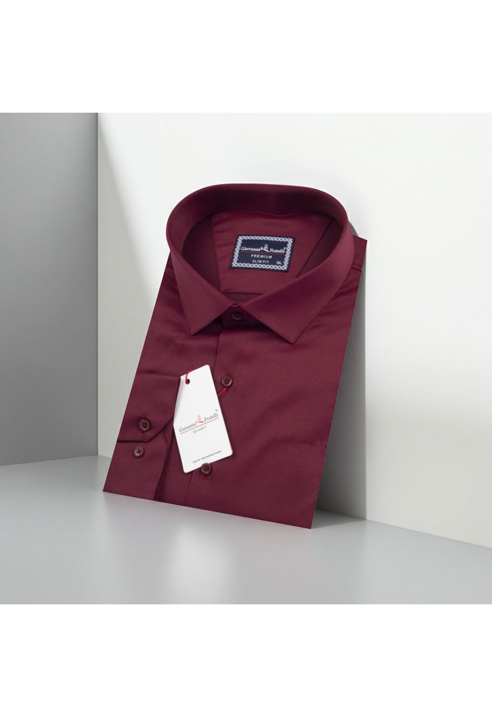 3039 BT CR SATIN 012 Büyük Beden Slim Fit Uzun Kol Düz Renk Saten Erkek Gömlek 4GMK313039012 - Giovanni Fratelli