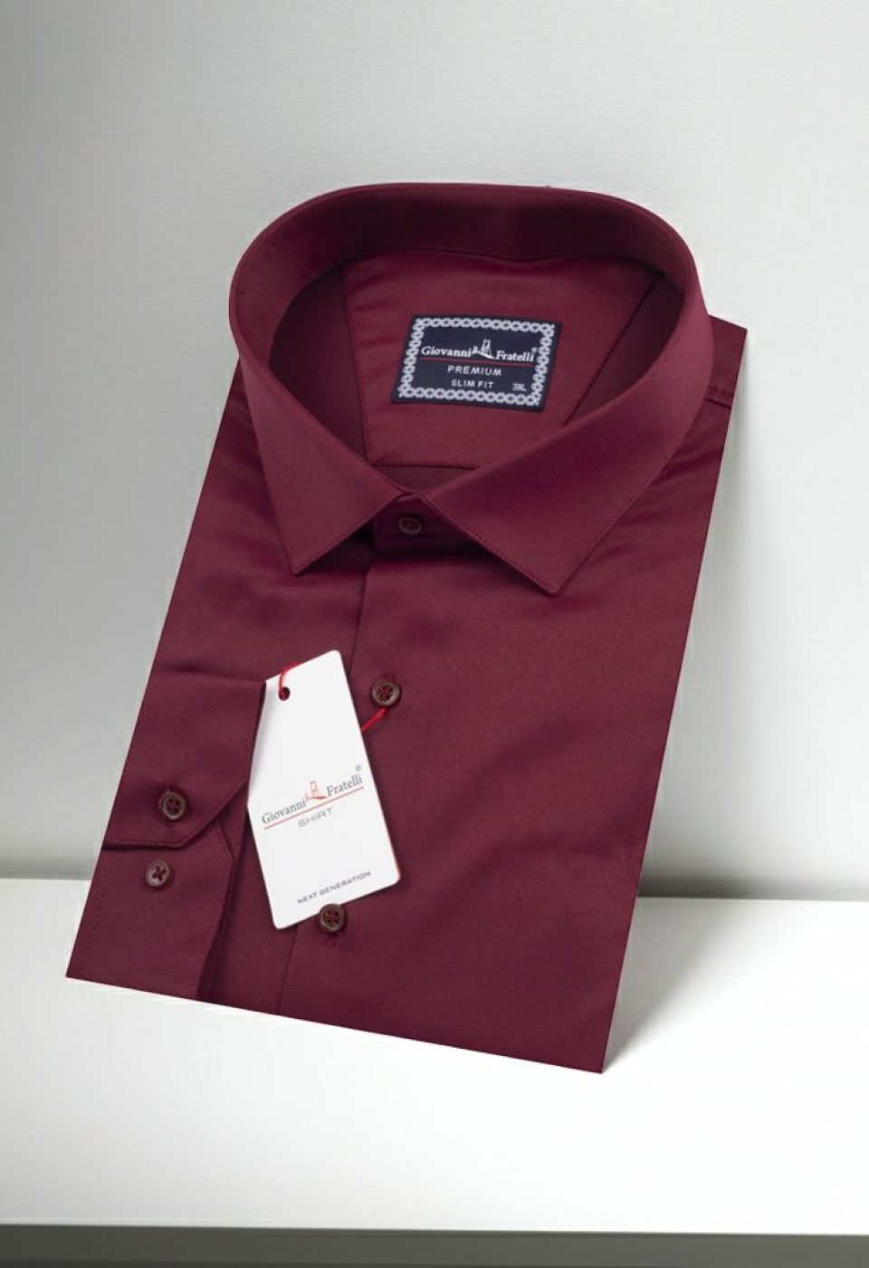 Büyük Beden Slim Fit Uzun Kol Düz Renk Saten Erkek Gömlek 4GMK313039012