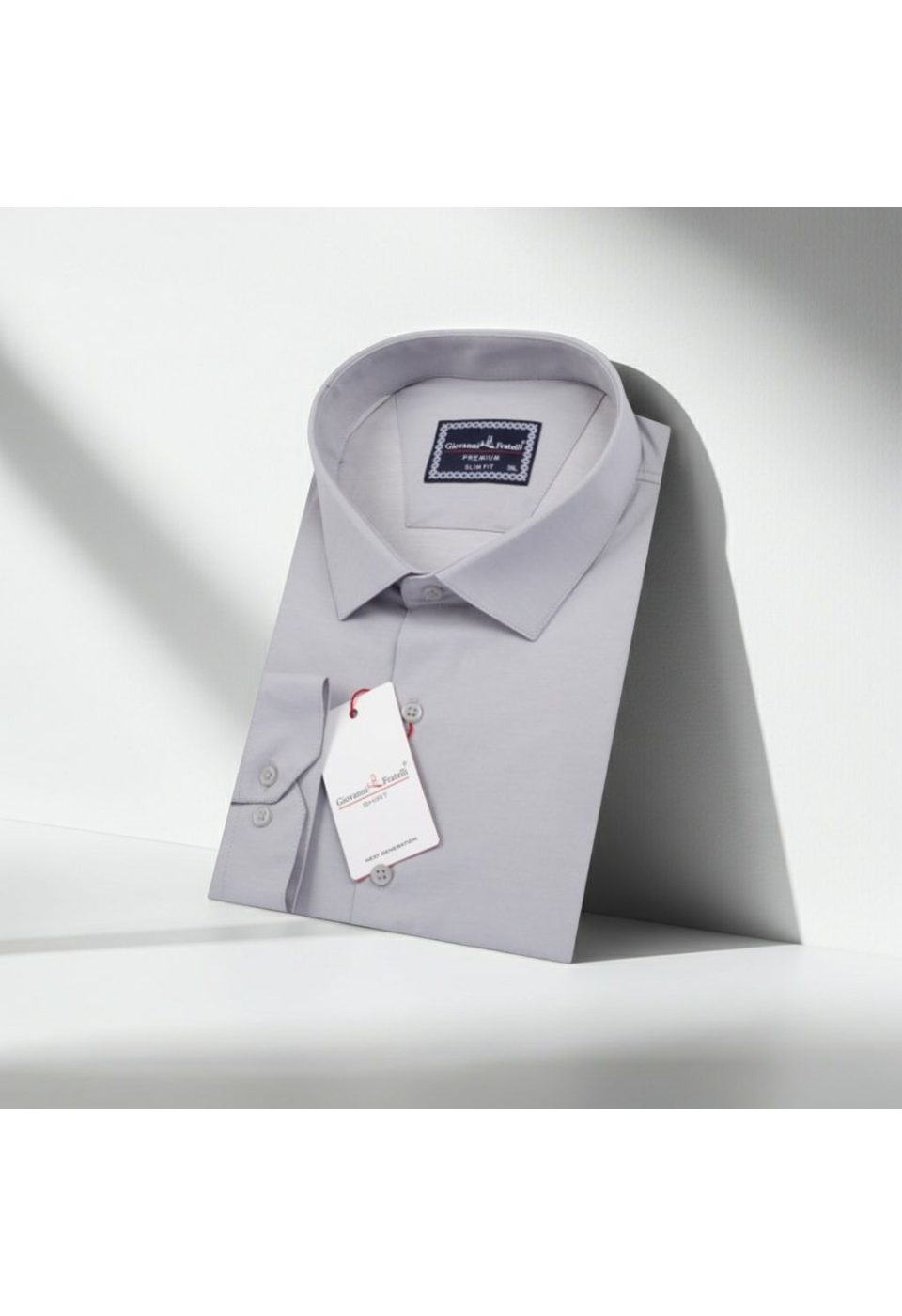3039 BT CR SATIN 013 Büyük Beden Slim Fit Uzun Kol Düz Renk Saten Erkek Gömlek 4GMK313039013 - Giovanni Fratelli