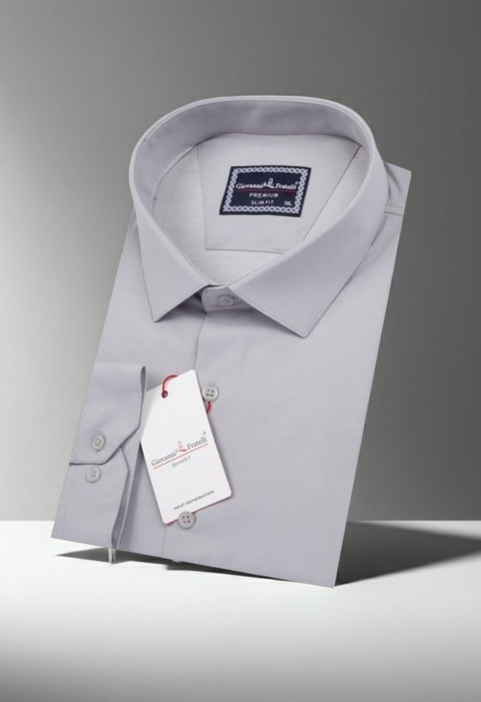 Büyük Beden Slim Fit Uzun Kol Düz Renk Saten Erkek Gömlek 4GMK313039013