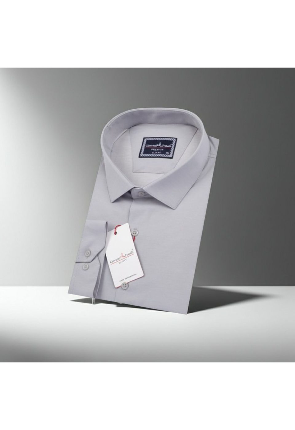 3039 BT CR SATIN 013 Büyük Beden Slim Fit Uzun Kol Düz Renk Saten Erkek Gömlek 4GMK313039013 - Giovanni Fratelli