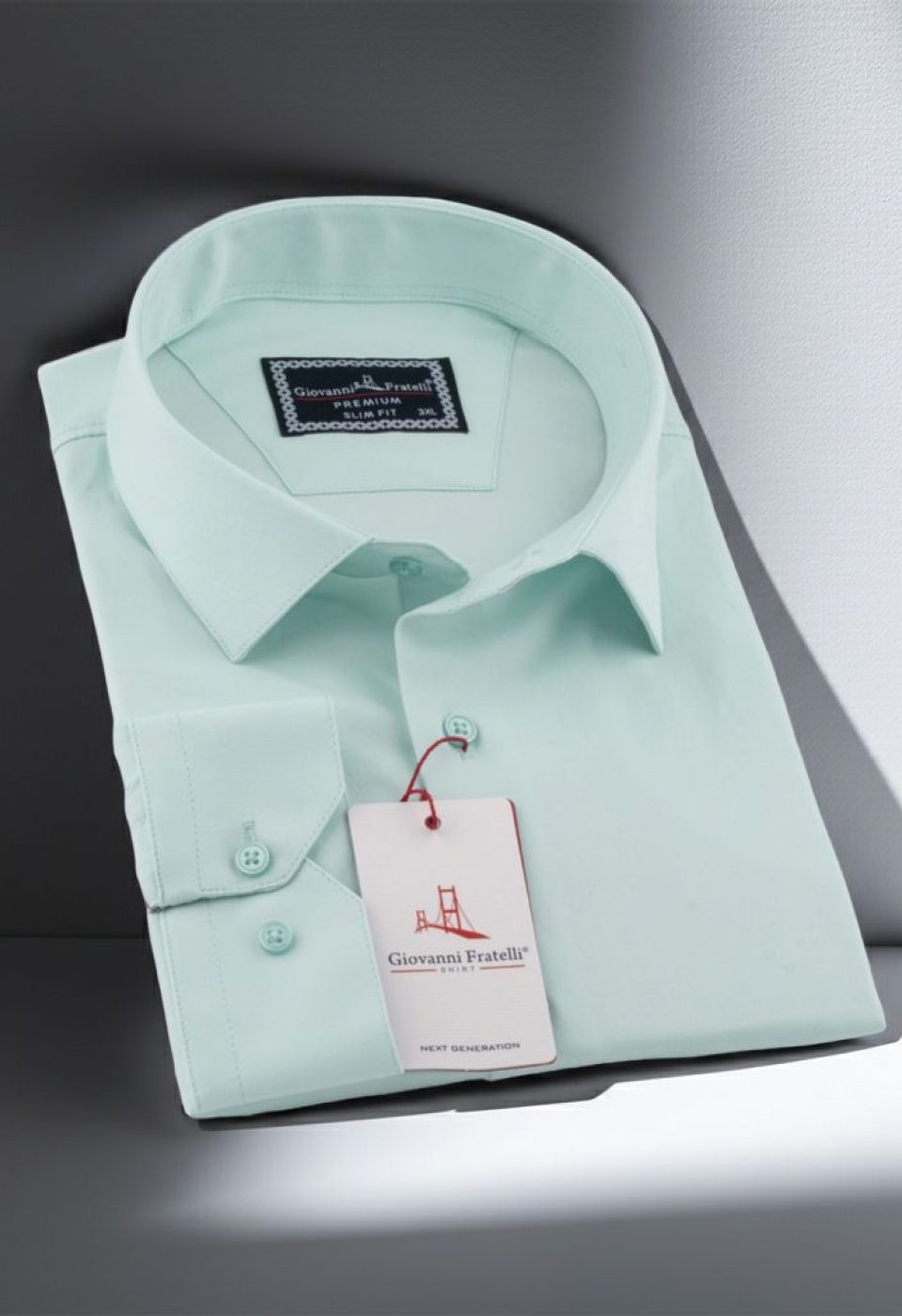 Büyük Beden Slim Fit Uzun Kol Düz Renk Saten Erkek Gömlek 4GMK313039014