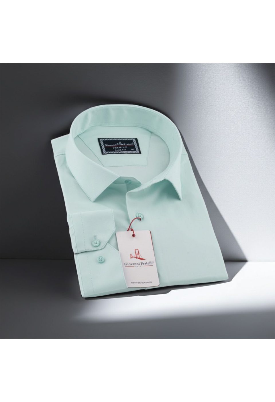 3039 BT CR SATIN 014 Büyük Beden Slim Fit Uzun Kol Düz Renk Saten Erkek Gömlek 4GMK313039014 - Giovanni Fratelli