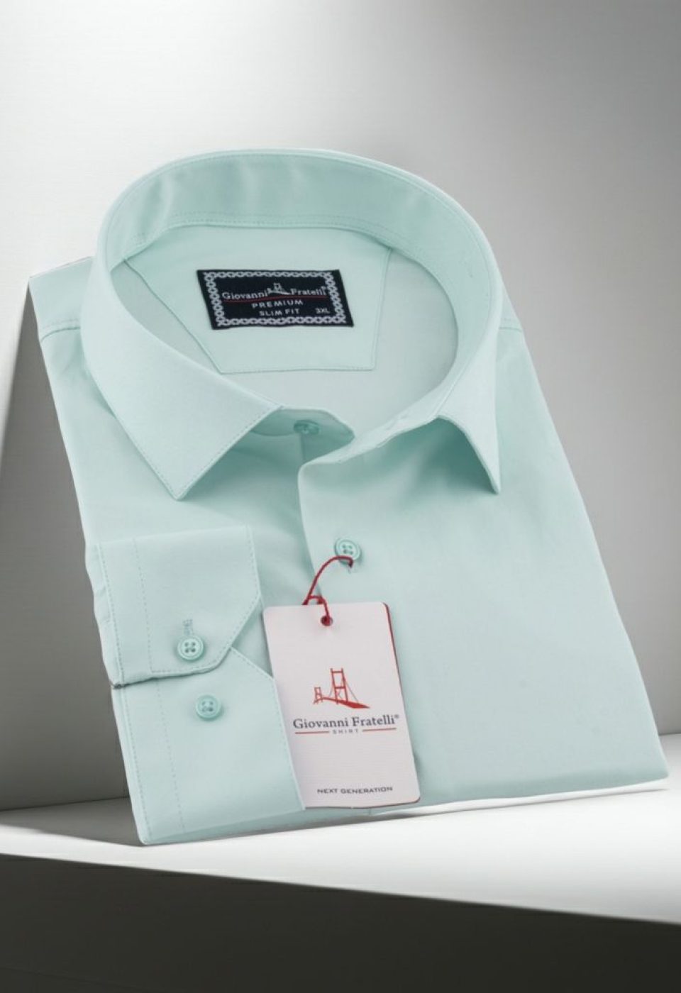 Büyük Beden Slim Fit Uzun Kol Düz Renk Saten Erkek Gömlek 4GMK313039014
