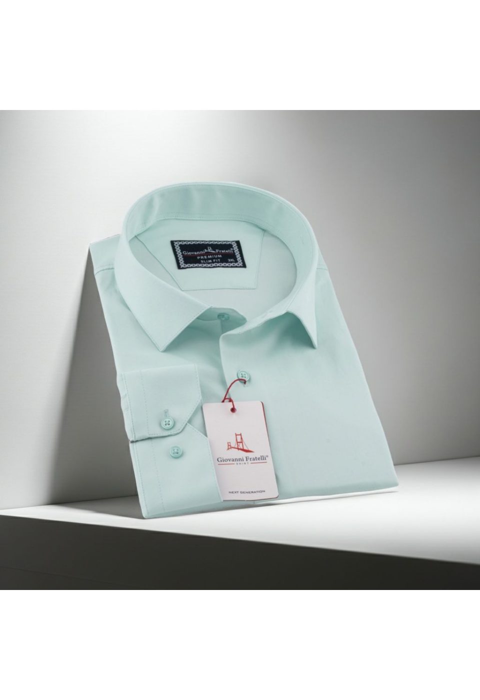3039 BT CR SATIN 014 Büyük Beden Slim Fit Uzun Kol Düz Renk Saten Erkek Gömlek 4GMK313039014 - Giovanni Fratelli