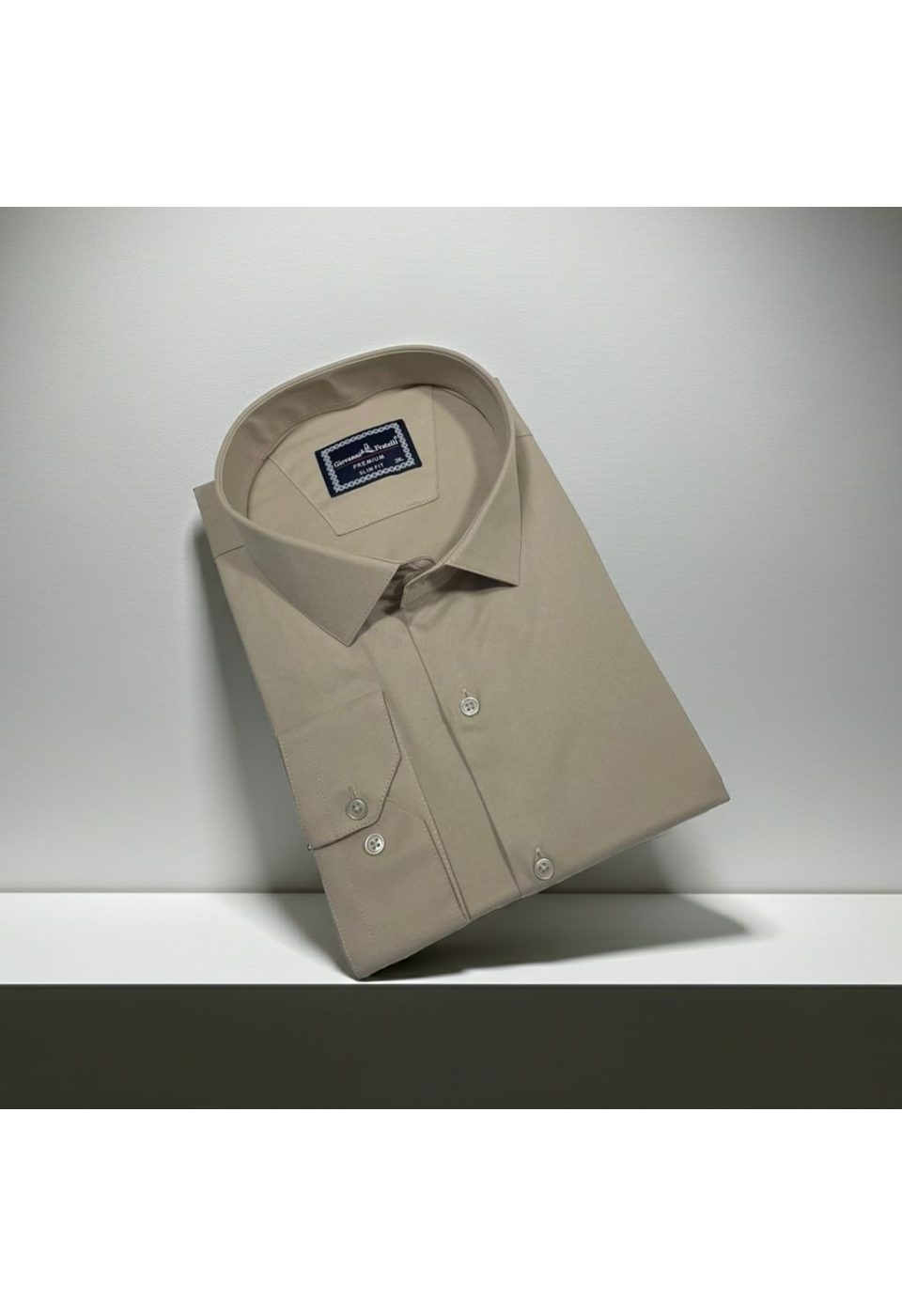 Büyük Beden Slim Fit Uzun Kol Düz Renk Saten Erkek Gömlek 4GMK313039015 - Giovanni Fratelli