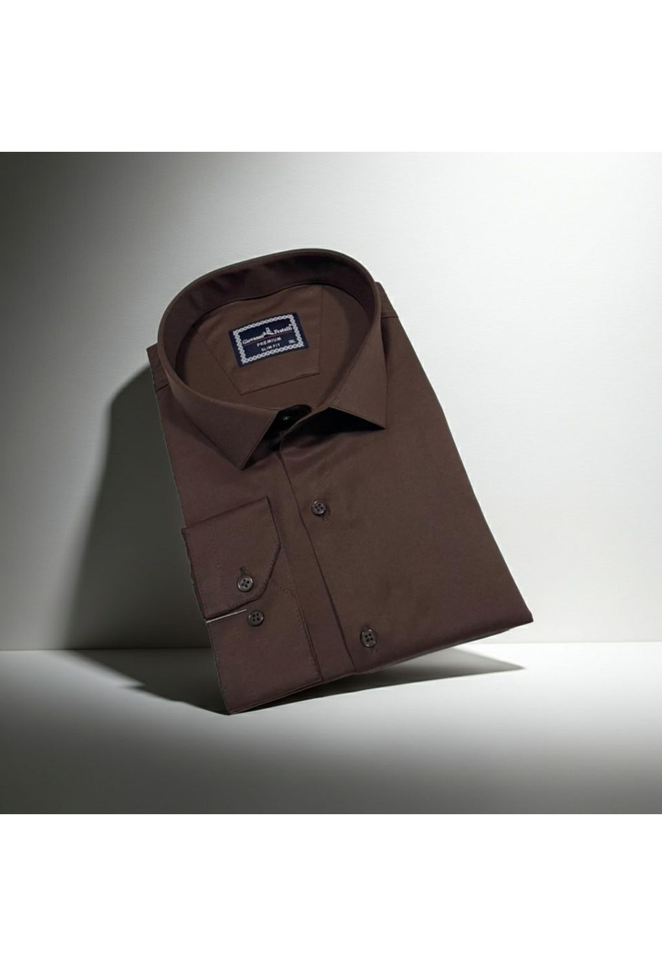 Büyük Beden Slim Fit Uzun Kol Düz Renk Saten Erkek Gömlek 4GMK313039017 - Giovanni Fratelli