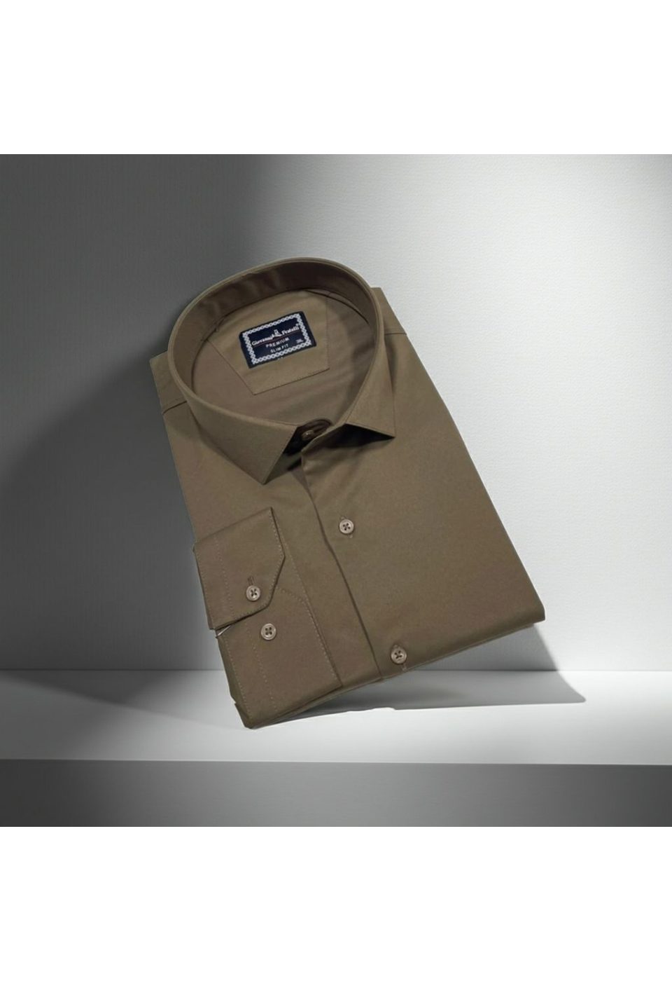Büyük Beden Slim Fit Uzun Kol Düz Renk Saten Erkek Gömlek 4GMK313039018 - Giovanni Fratelli