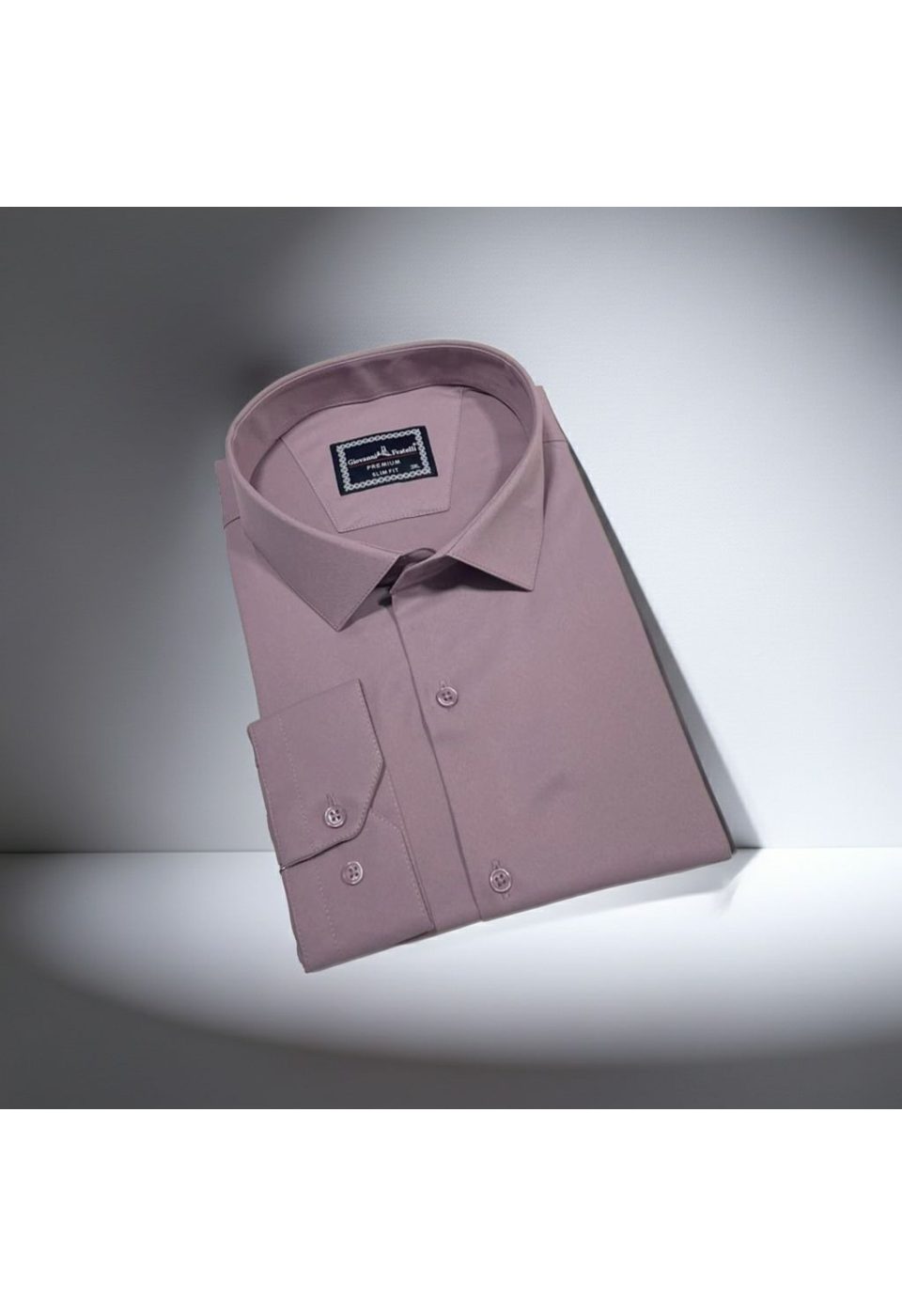 Büyük Beden Slim Fit Uzun Kol Düz Renk Saten Erkek Gömlek 4GMK313039019 - Giovanni Fratelli