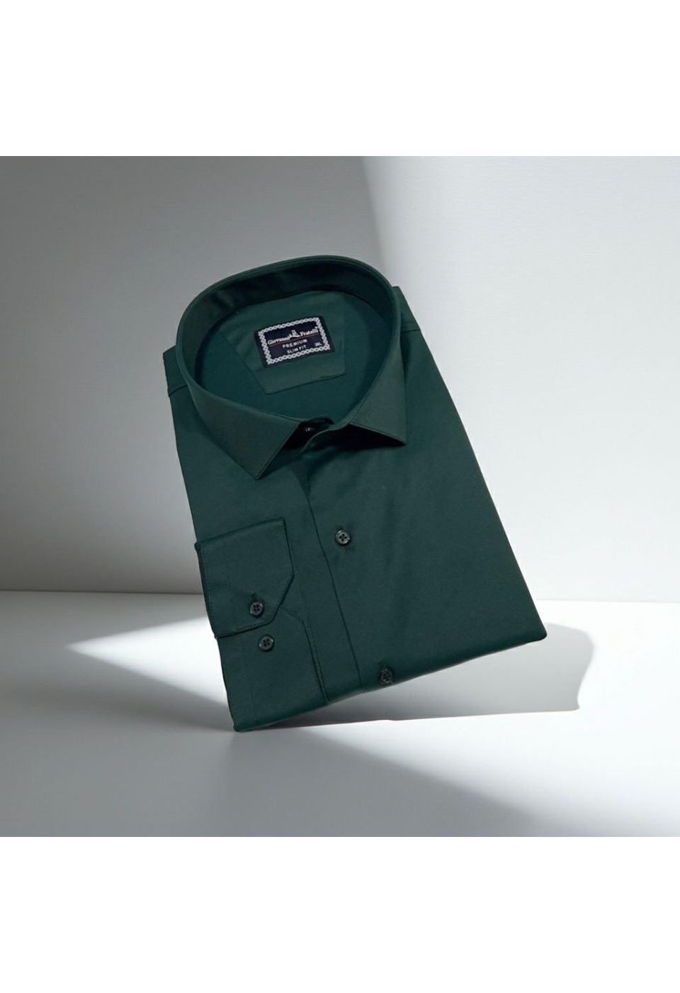 Büyük Beden Slim Fit Uzun Kol Düz Renk Saten Erkek Gömlek 4GMK313039020 - Giovanni Fratelli