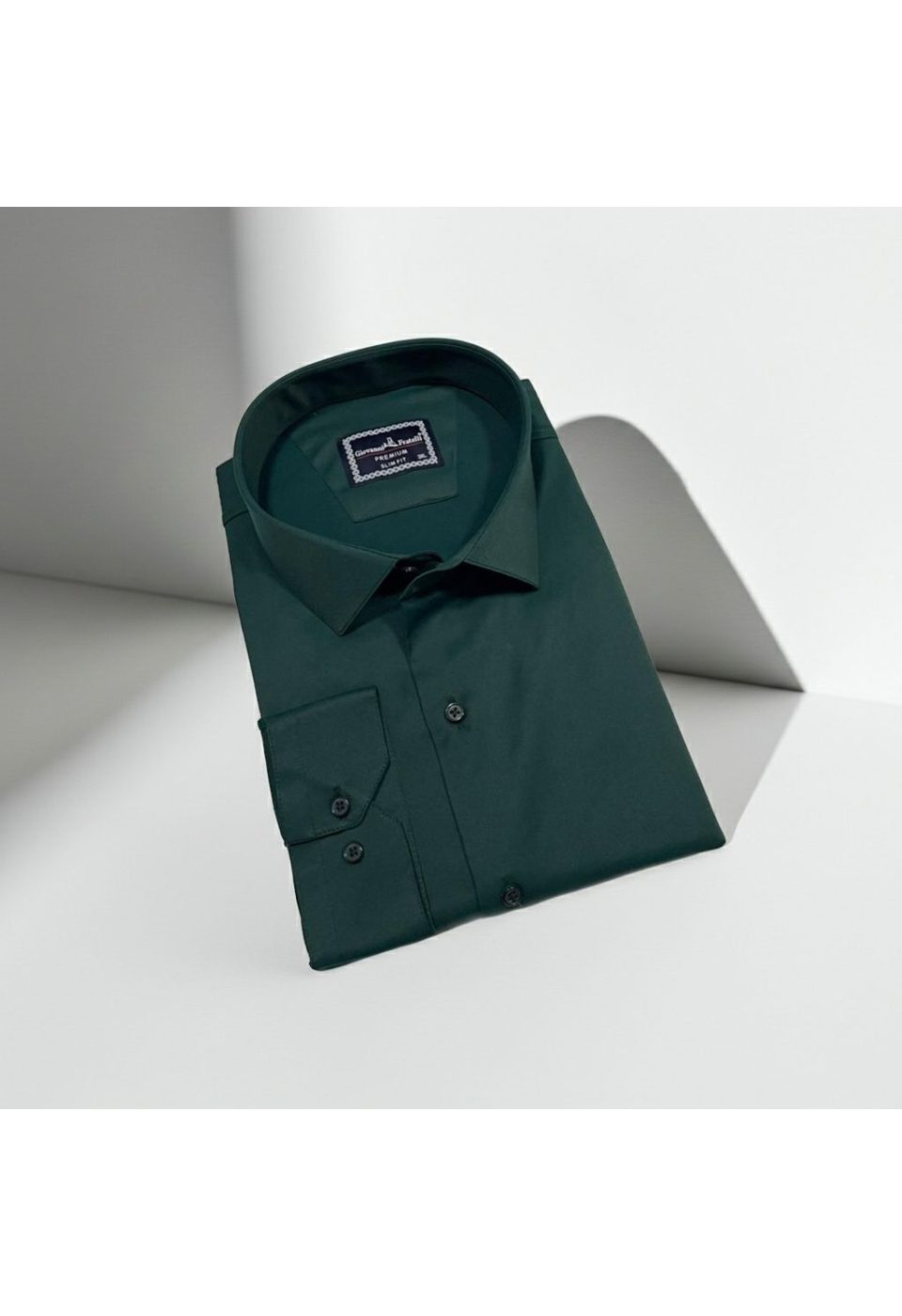 Büyük Beden Slim Fit Uzun Kol Düz Renk Saten Erkek Gömlek 4GMK313039020 - Giovanni Fratelli