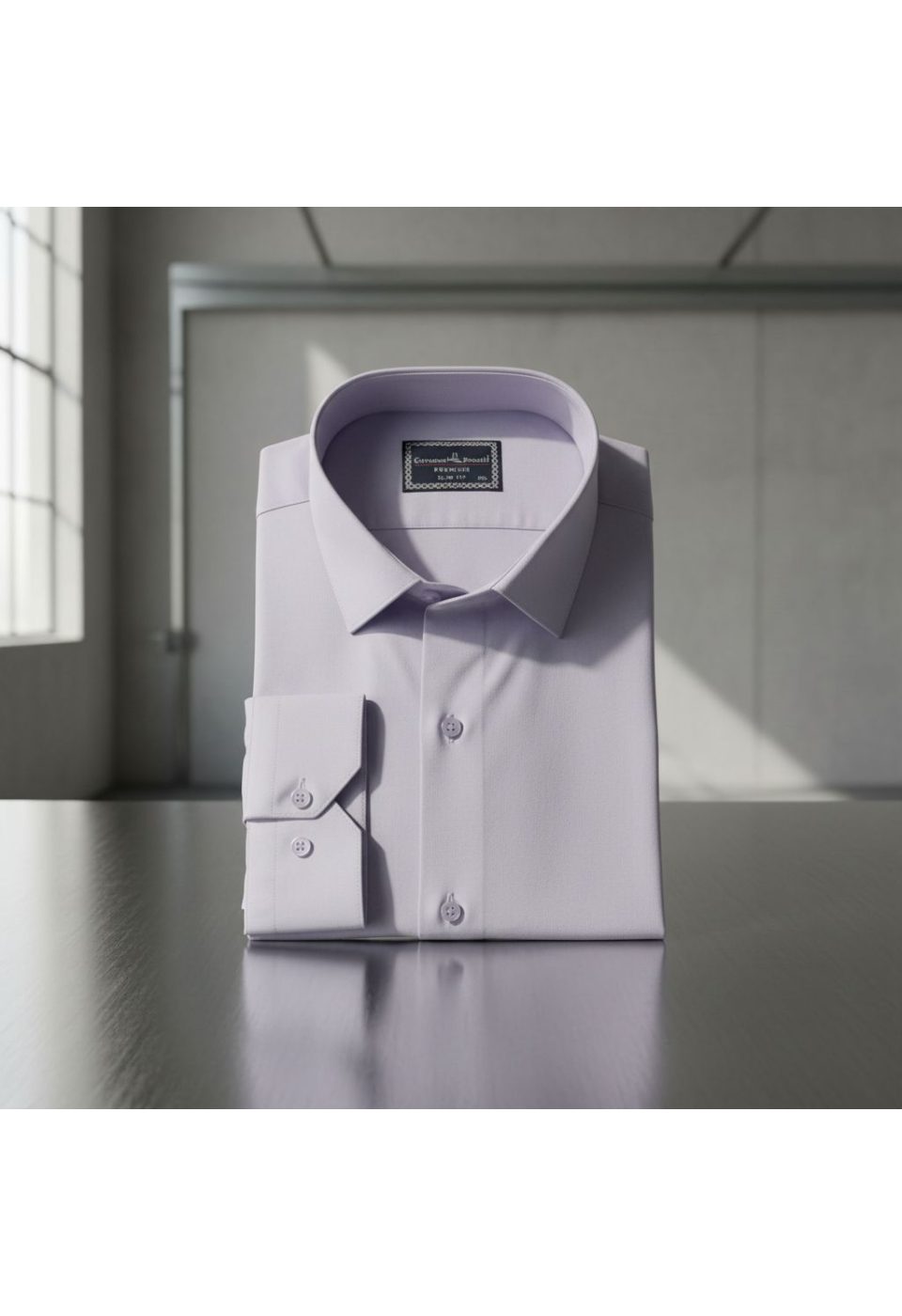 Büyük Beden Slim Fit Uzun Kol Düz Renk Saten Erkek Gömlek 4GMK313039022 - Giovanni Fratelli