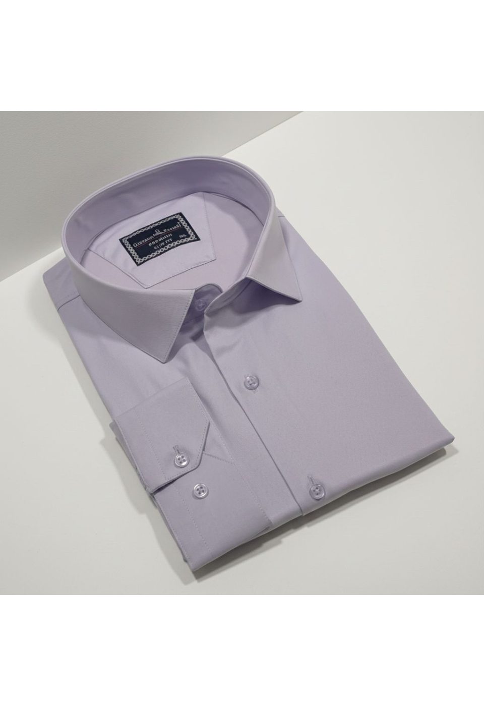Büyük Beden Slim Fit Uzun Kol Düz Renk Saten Erkek Gömlek 4GMK313039022 - Giovanni Fratelli