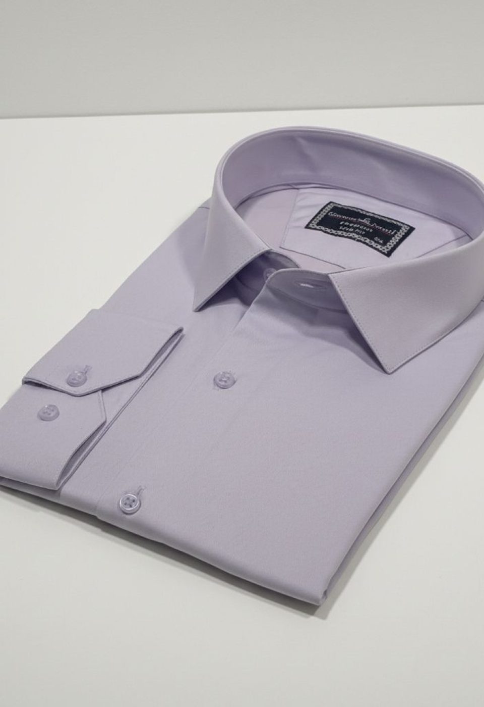 Büyük Beden Slim Fit Uzun Kol Düz Renk Saten Erkek Gömlek 4GMK313039022 - Giovanni Fratelli
