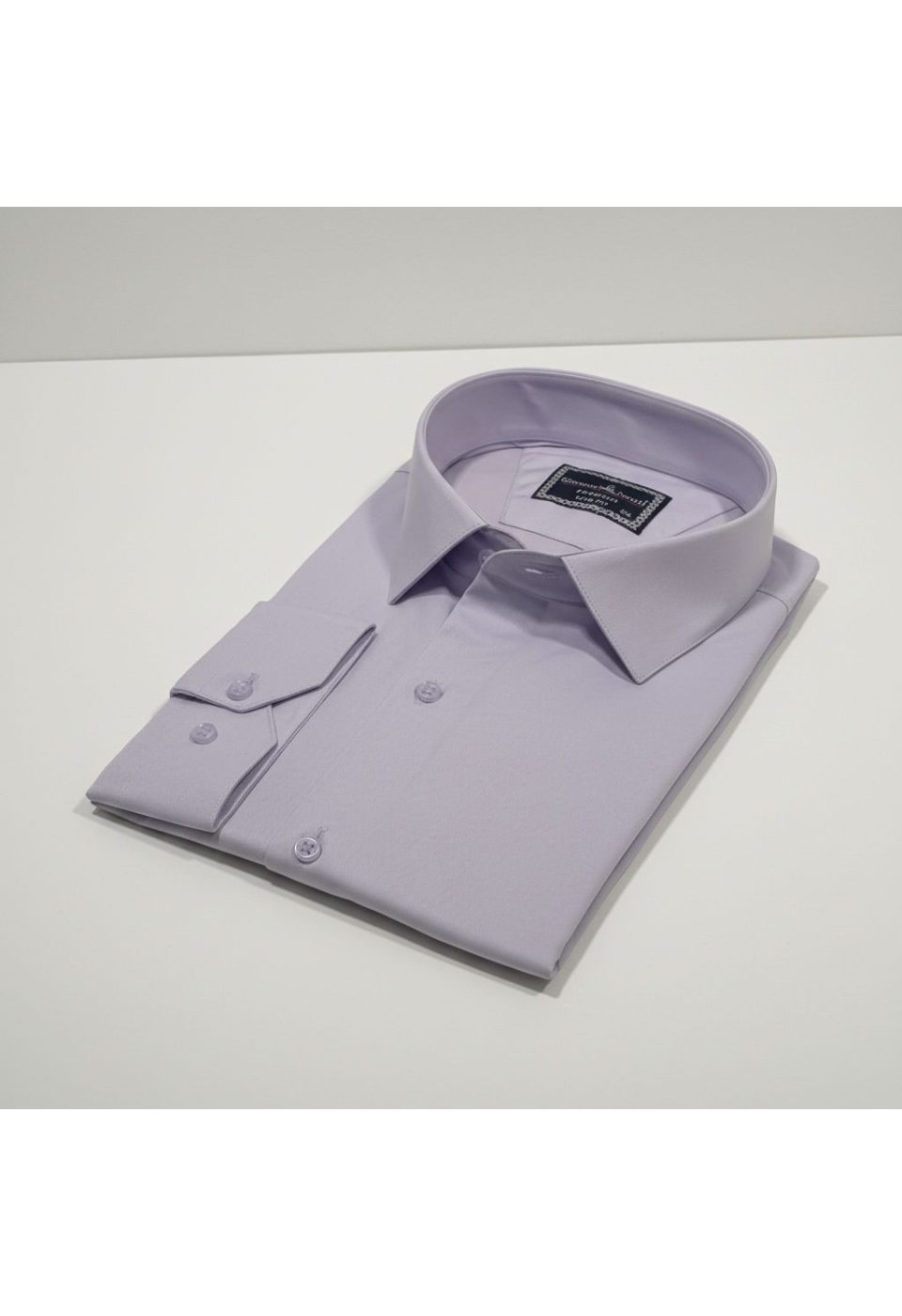 Büyük Beden Slim Fit Uzun Kol Düz Renk Saten Erkek Gömlek 4GMK313039022 - Giovanni Fratelli