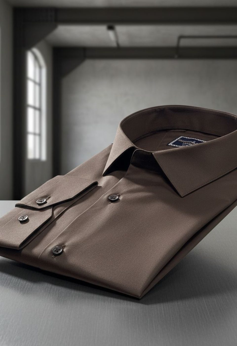 Büyük Beden Slim Fit Uzun Kol Düz Renk Saten Erkek Gömlek 4GMK313039023
